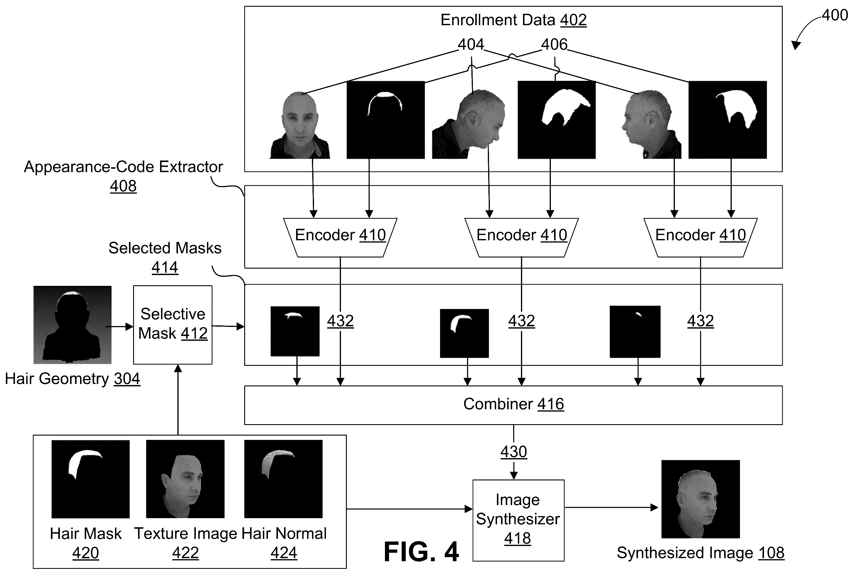 Patent US12602857 Figure 4 – Generating image data