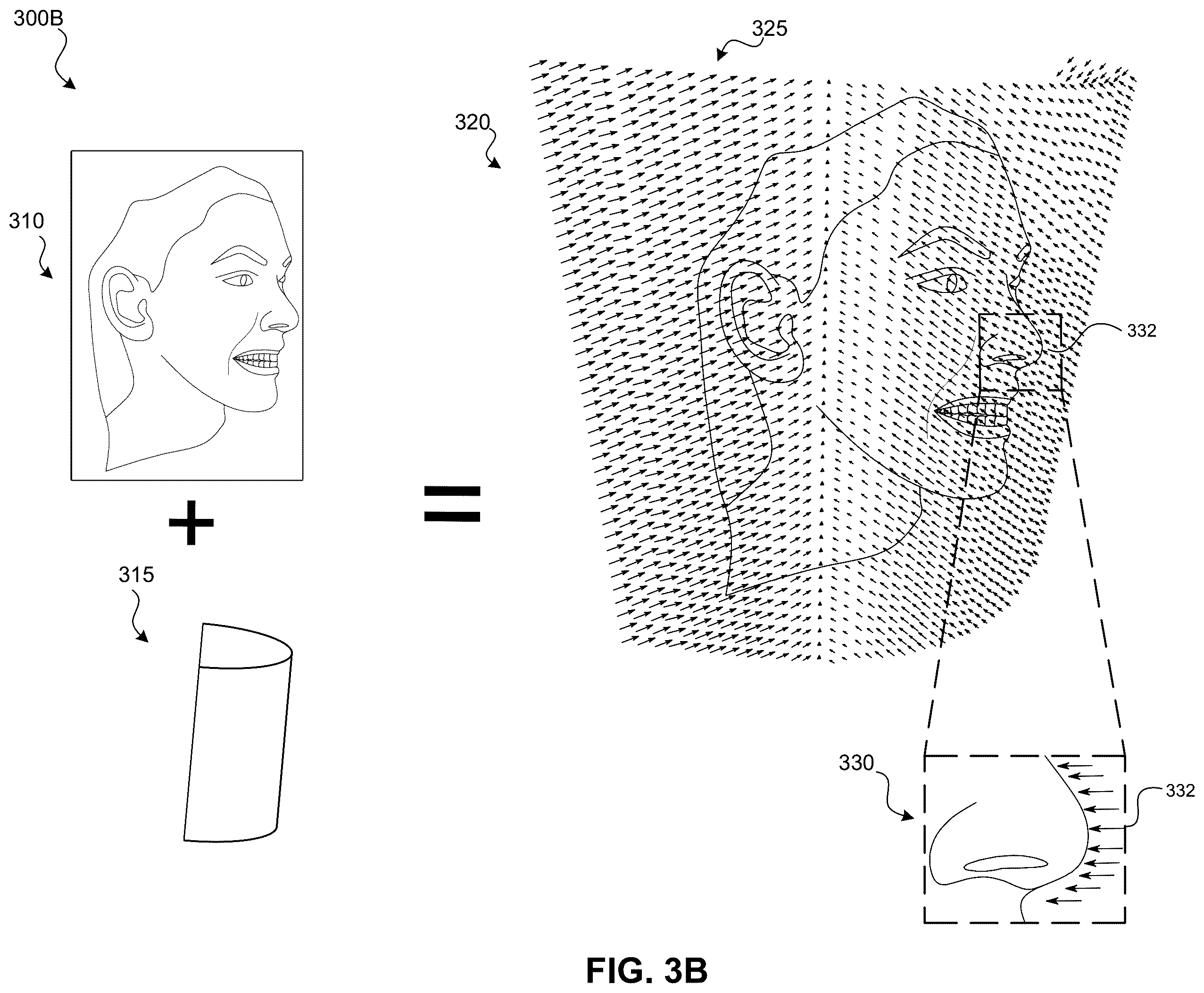 Patent US12602862 Figure 4 – Light normalization in combined 3D user representations
