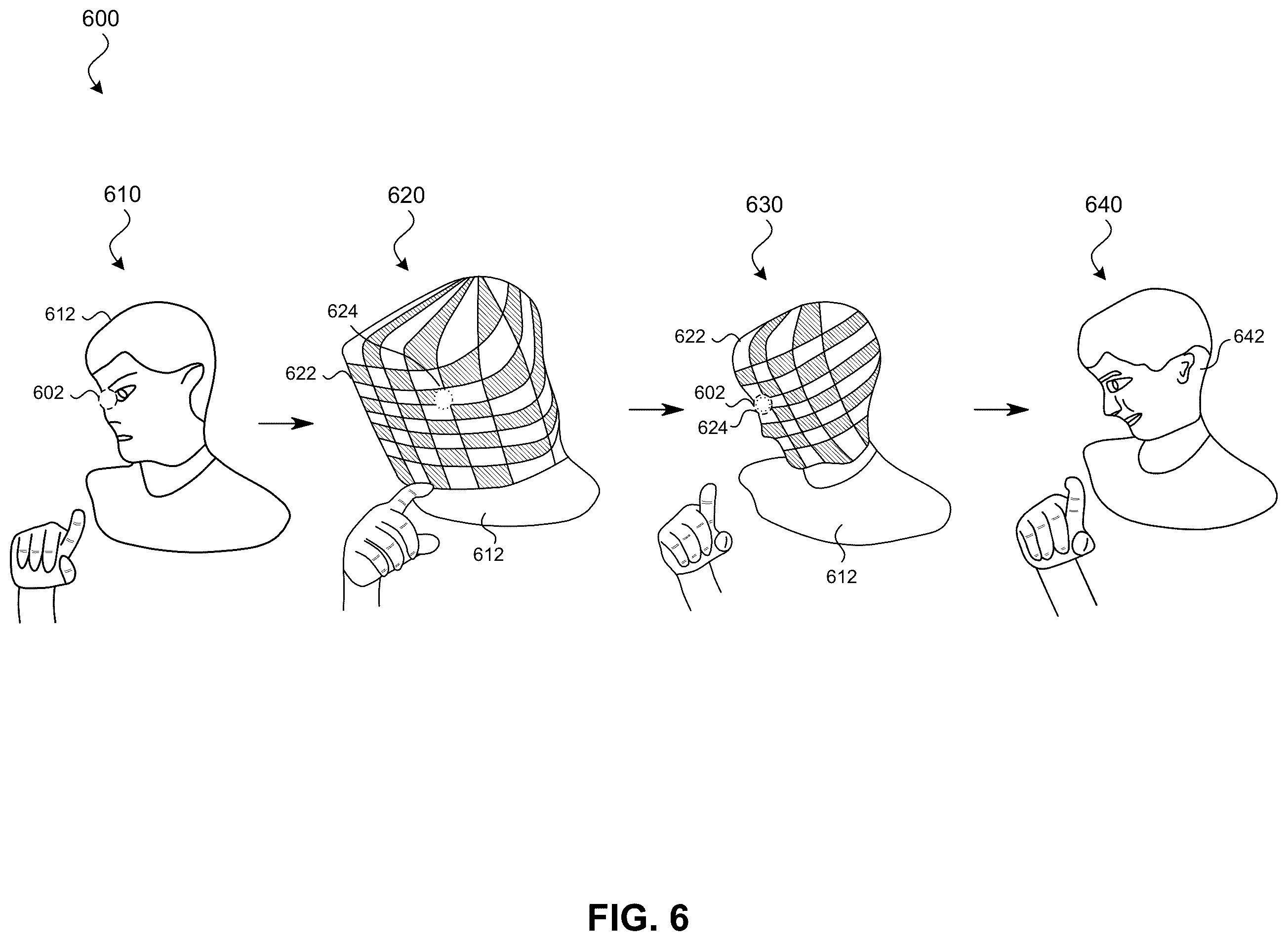 Patent US12602862 Figure 7 – Light normalization in combined 3D user representations