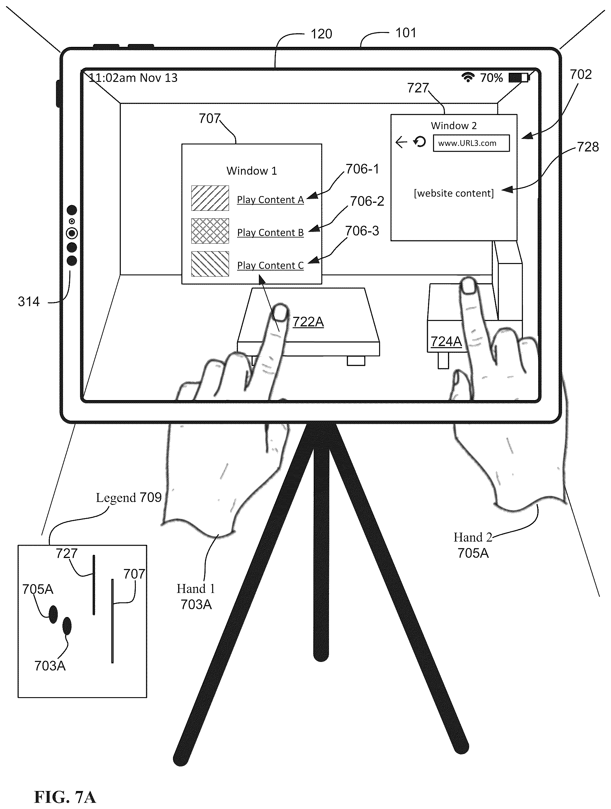 Patent US12602865 Figure 18 – Methods for depth conflict mitigation in a three-dimensional environment