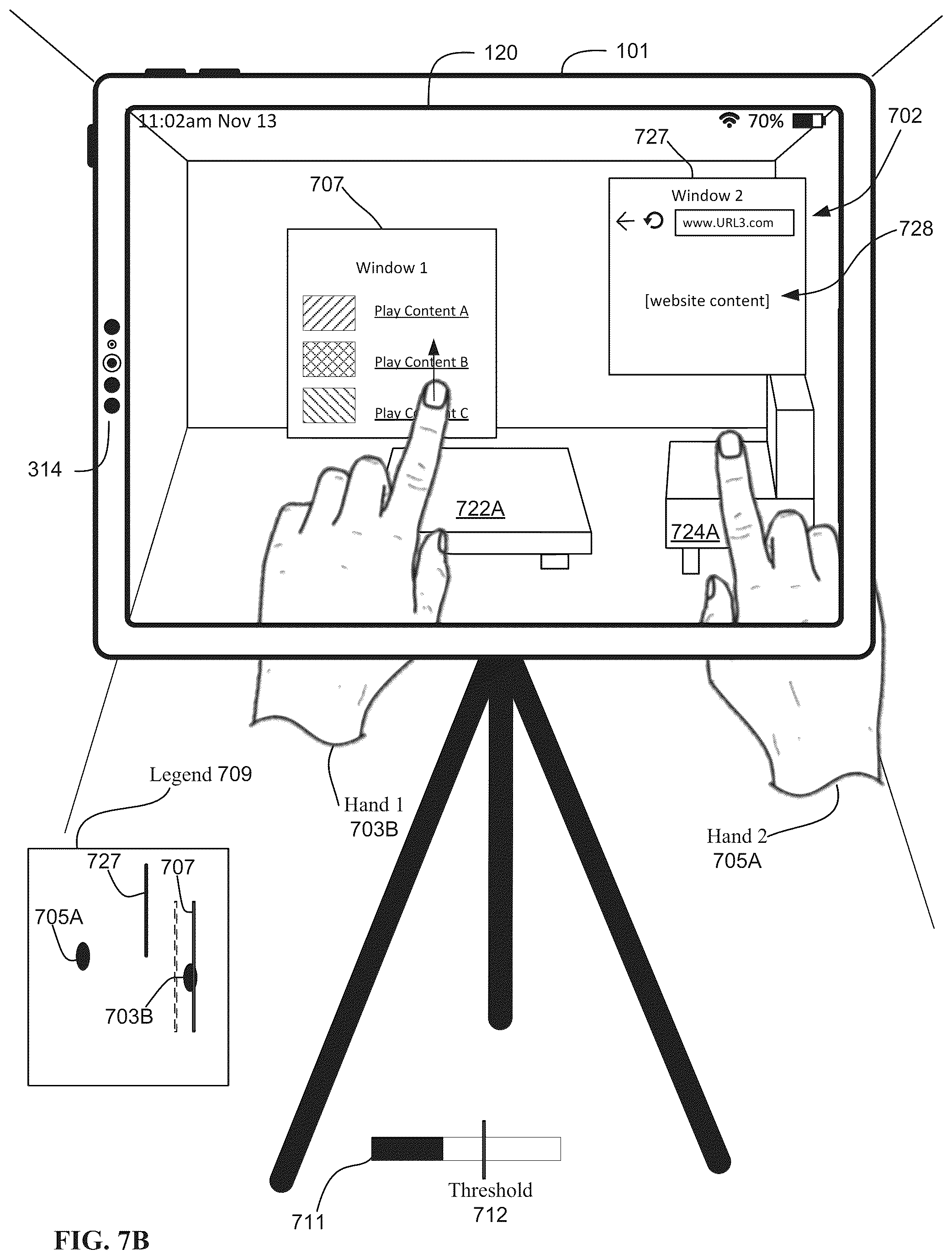 Patent US12602865 Figure 19 – Methods for depth conflict mitigation in a three-dimensional environment