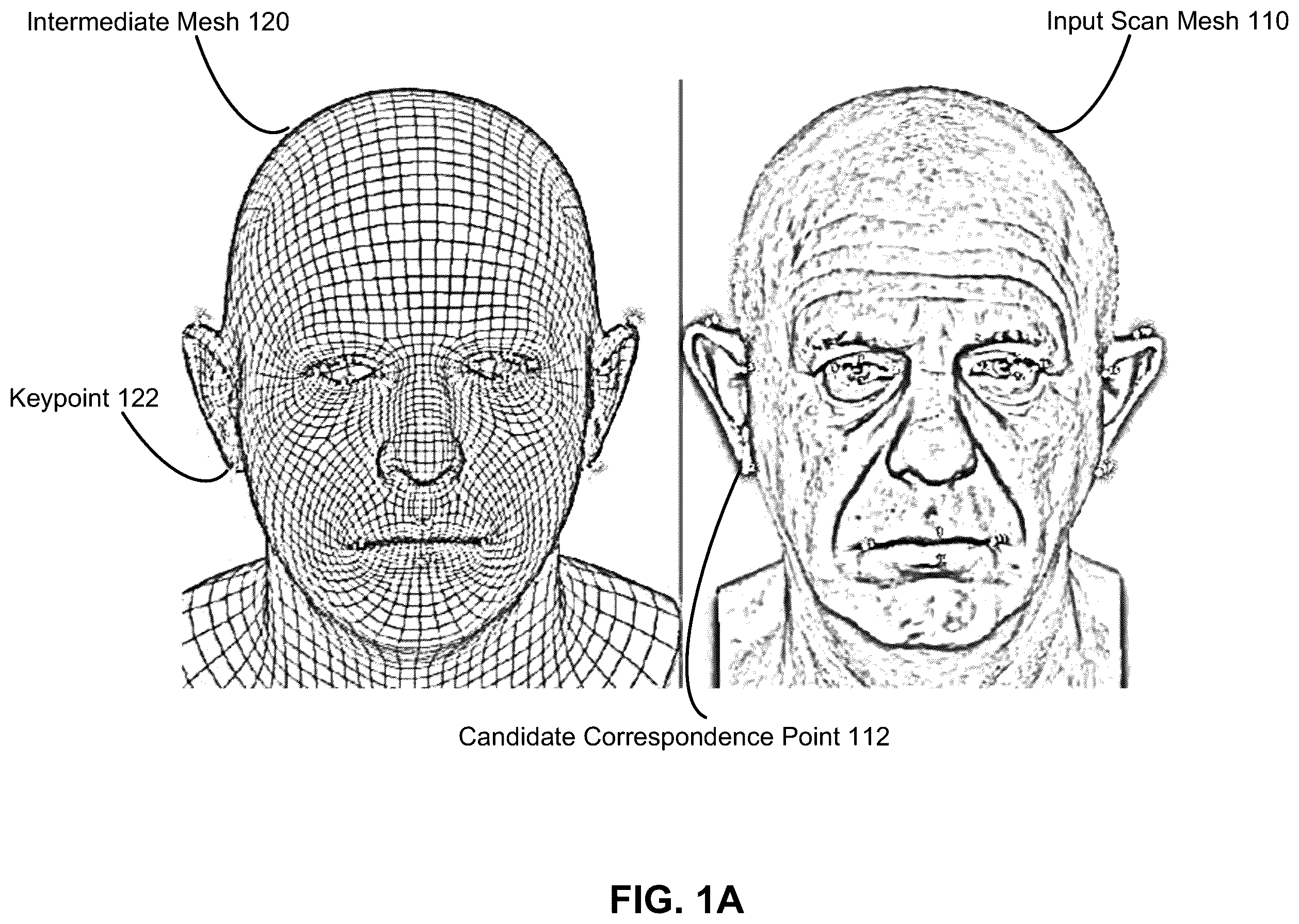 Patent US12602873 — Automatic retopologization of textured 3D meshes — Figure 1