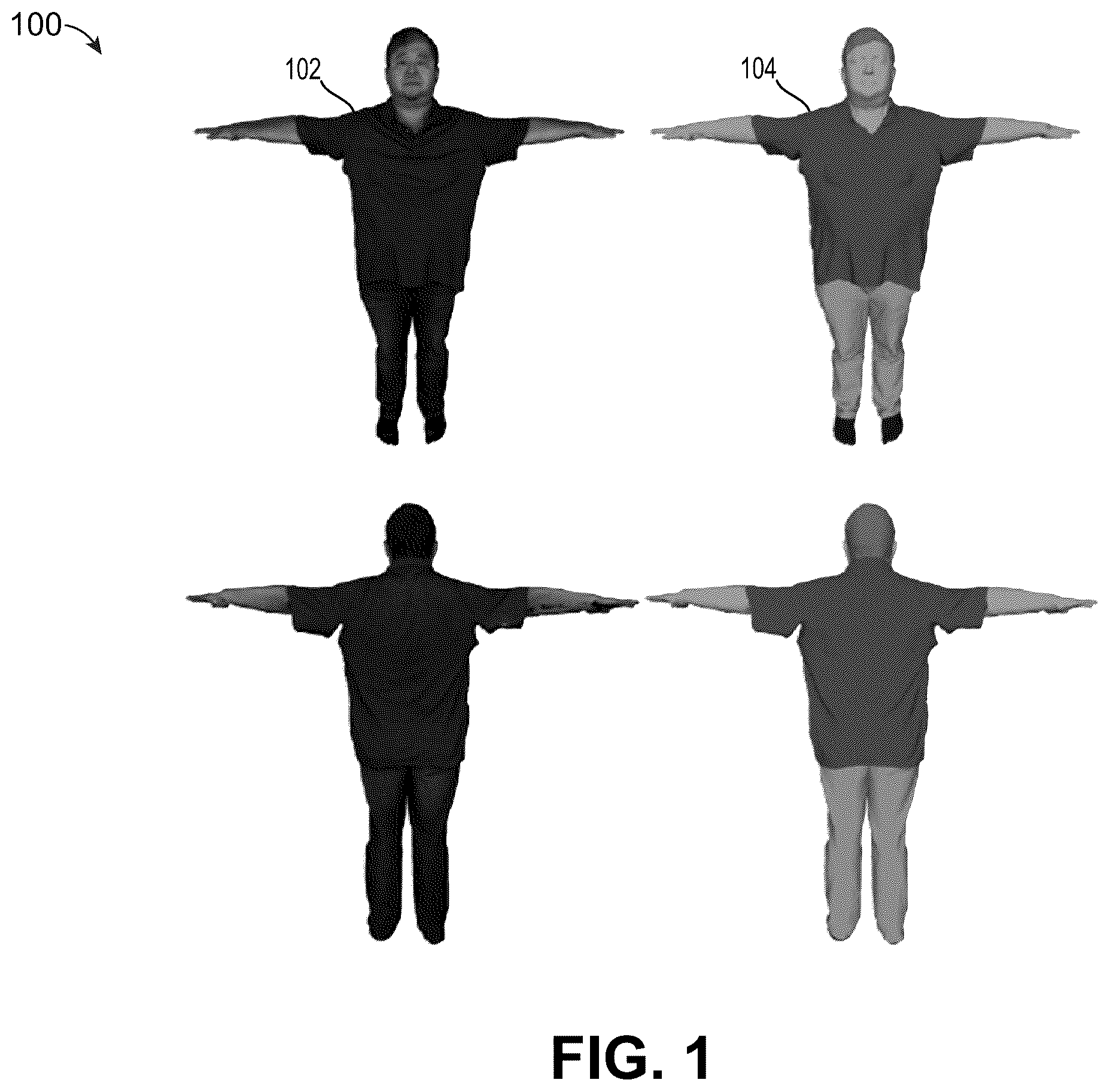 Patent US12602875 Figure 1 – Technique for three dimensional (3D) human model parsing