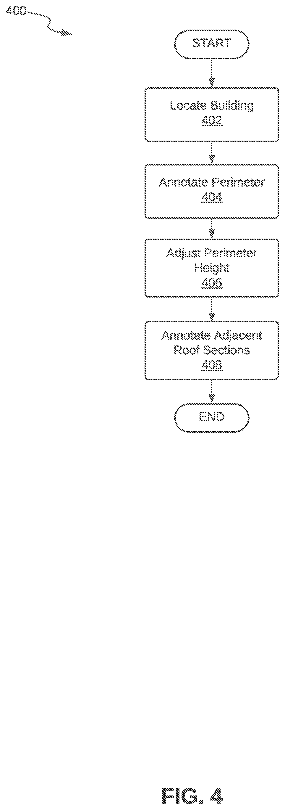 Patent US12602876 Figure 7 – Annotation tools for reconstructing three-dimensional roof geometry