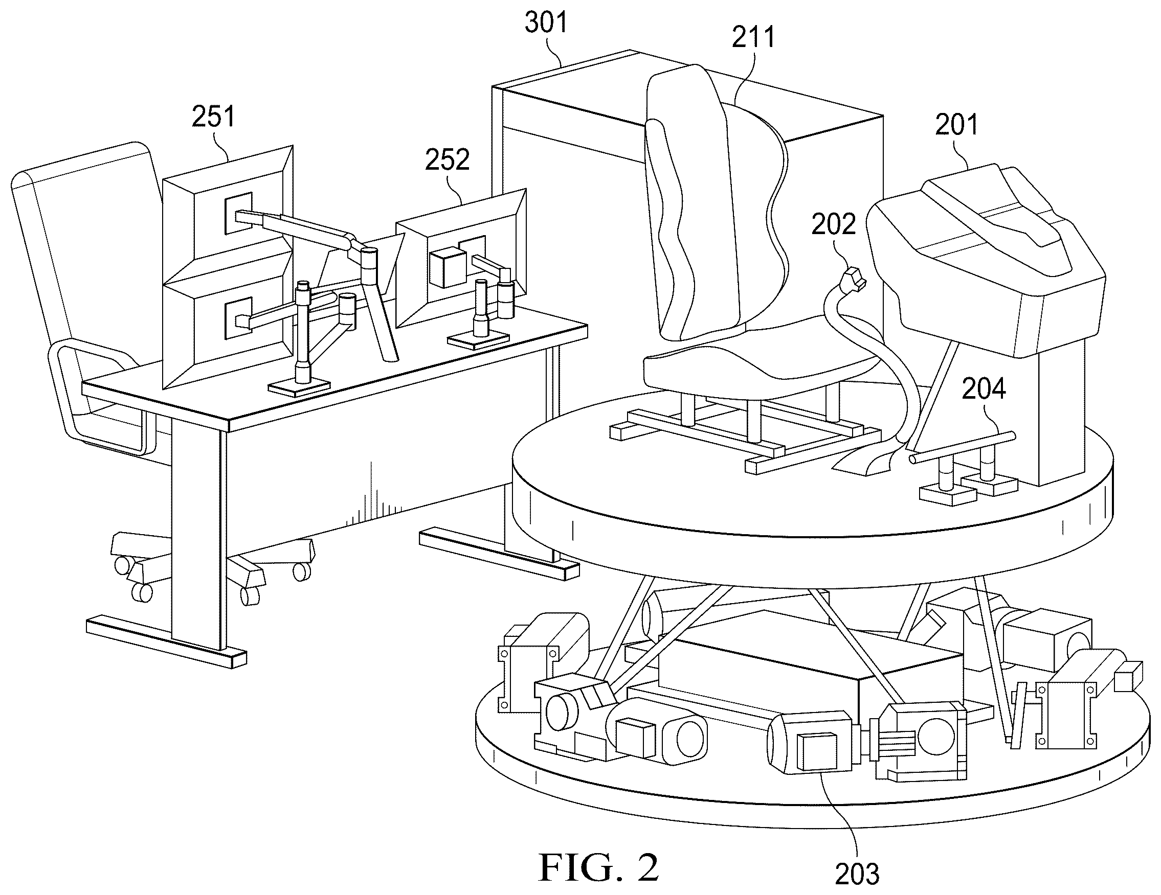Patent US12602878 Figure 2 – System and method for measuring spatial positioning in virtual reality display