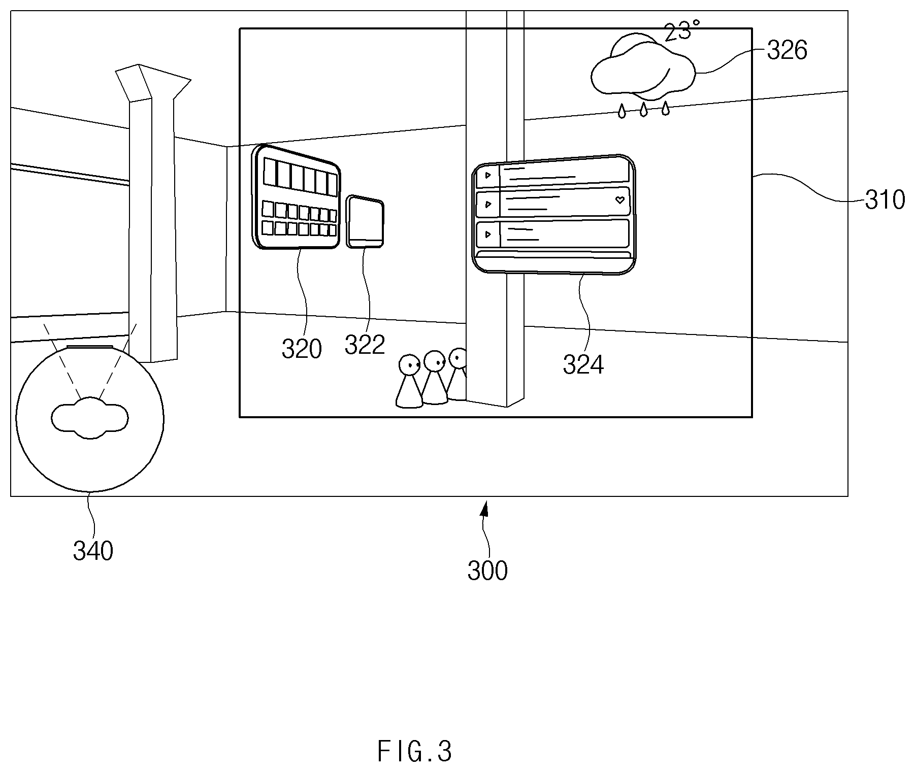 Patent US12602881 Figure 3 – Electronic device and method for providing augmented reality