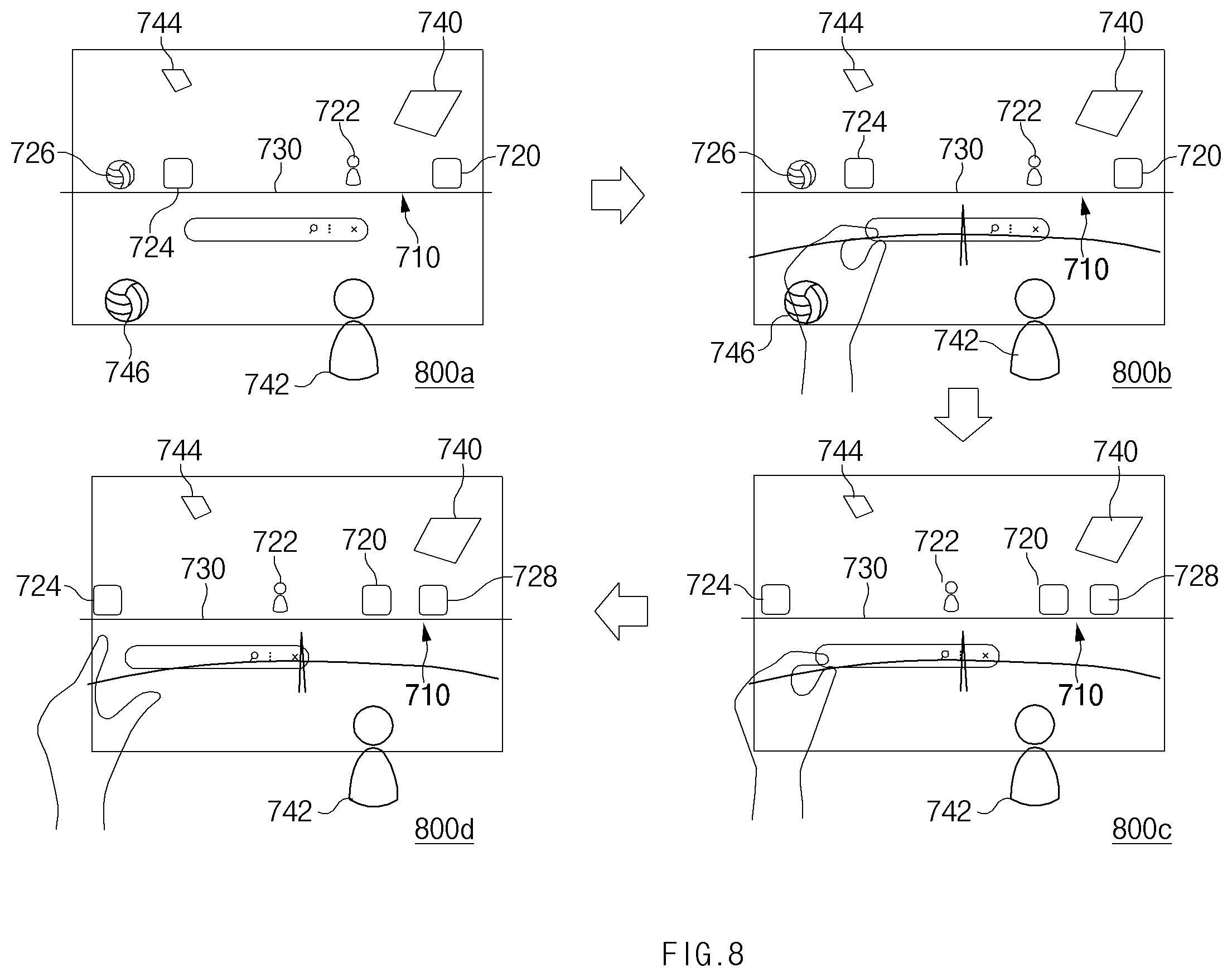 Patent US12602881 Figure 8 – Electronic device and method for providing augmented reality