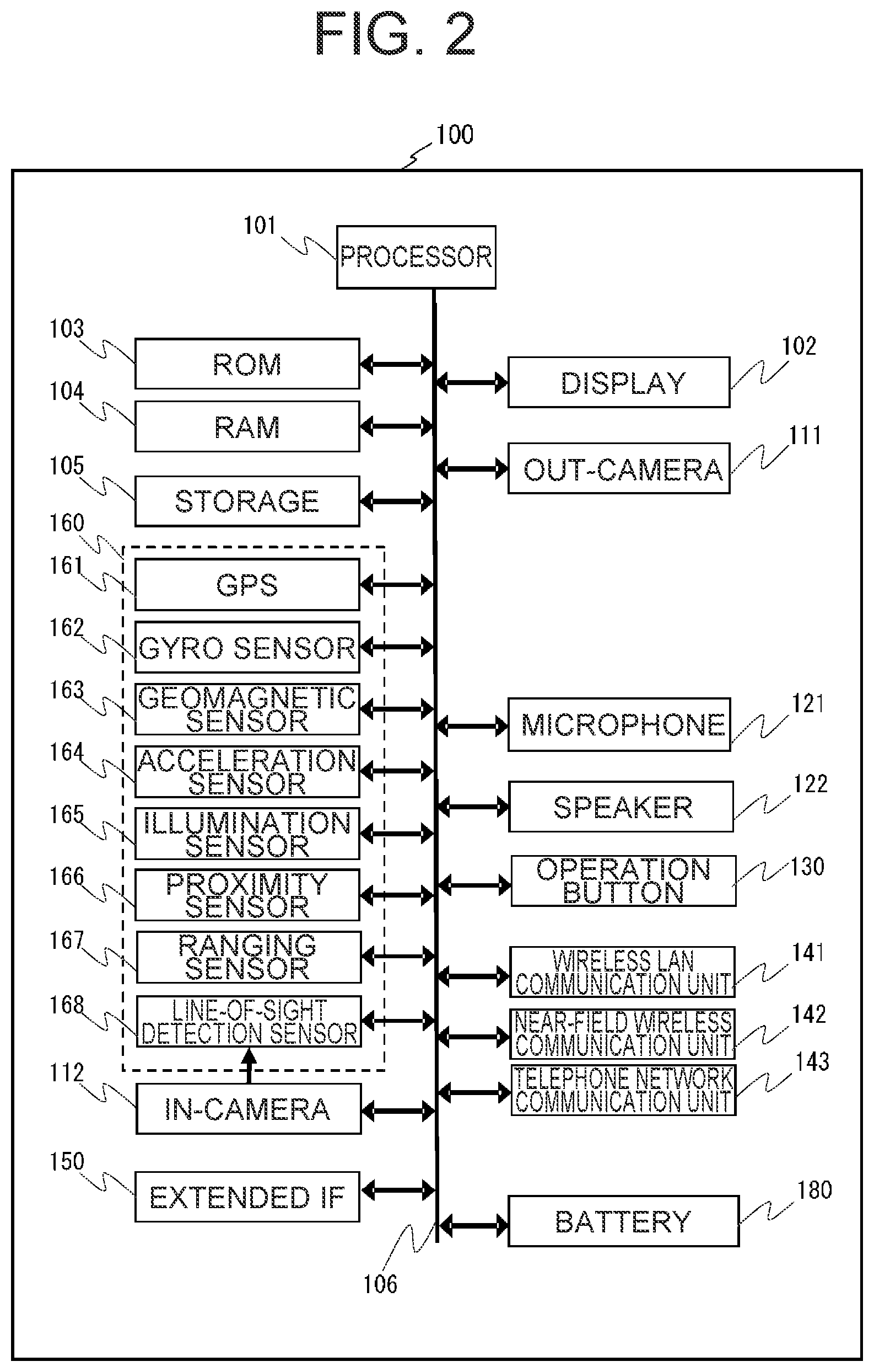 Patent US12602882 Figure 2 – Augmented reality display device and augmented reality display system