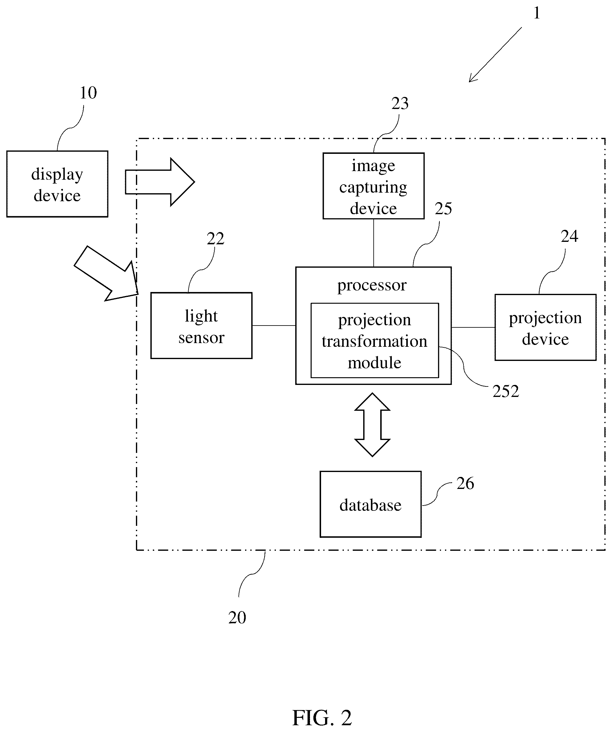 Patent US12602884 Figure 2 – Display system and display method for augmented reality