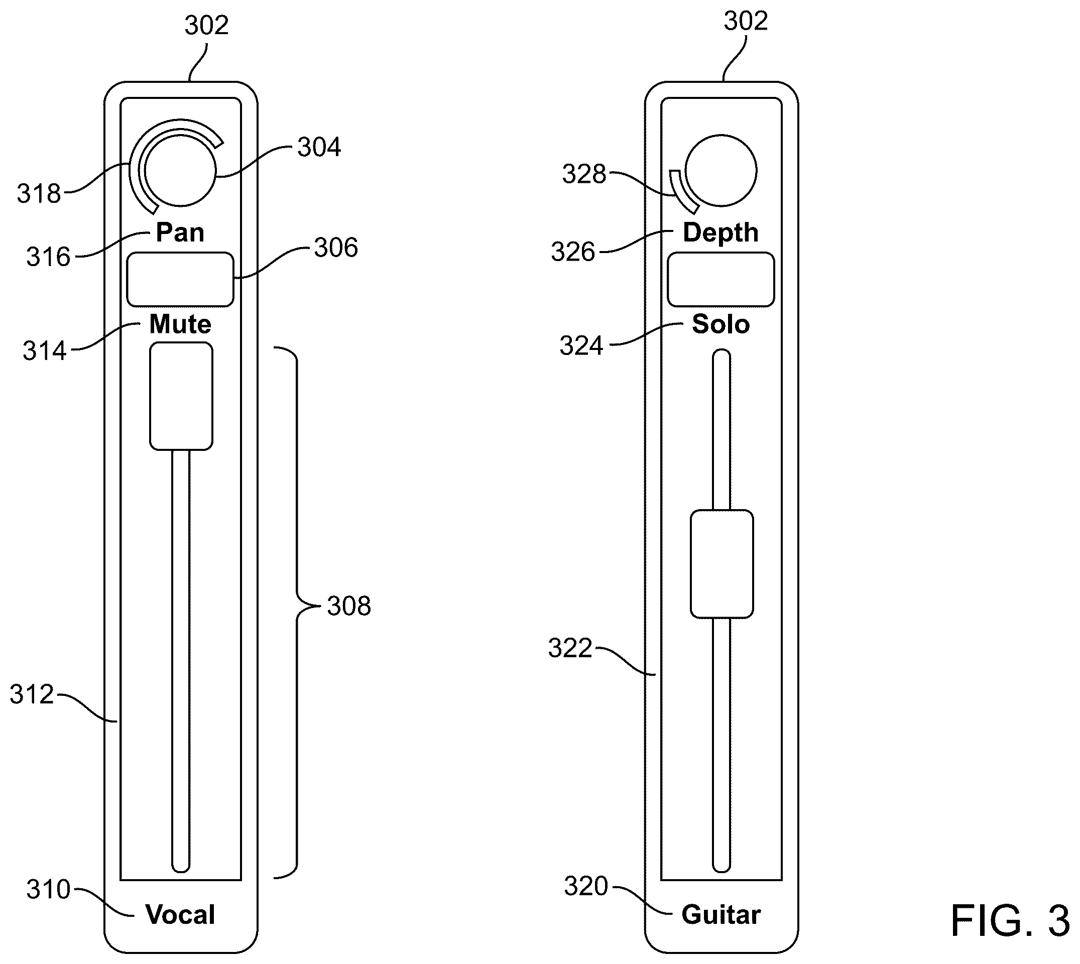 Patent US12602887 Figure 3 – Augmented reality control surface