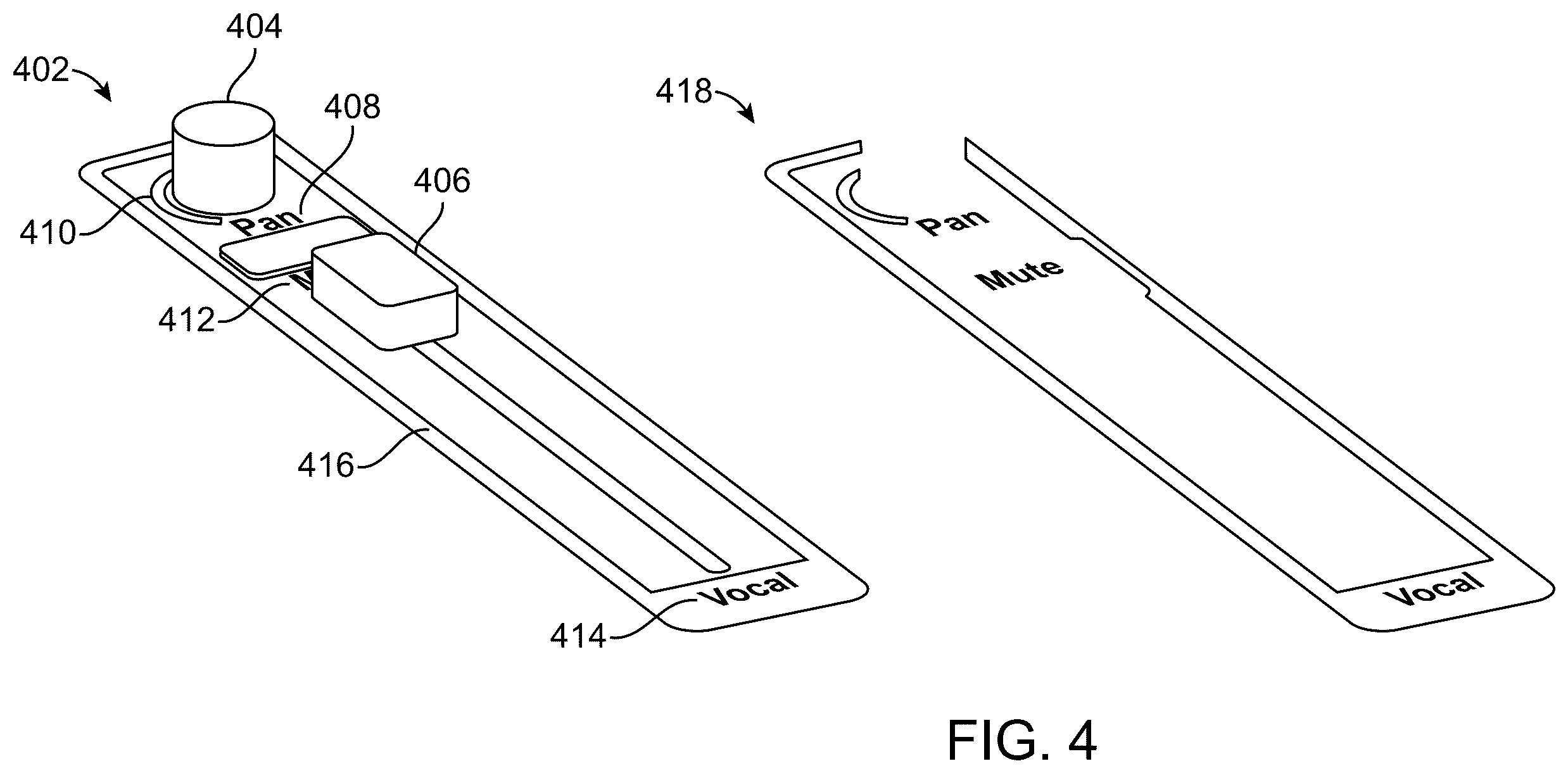 Patent US12602887 Figure 4 – Augmented reality control surface
