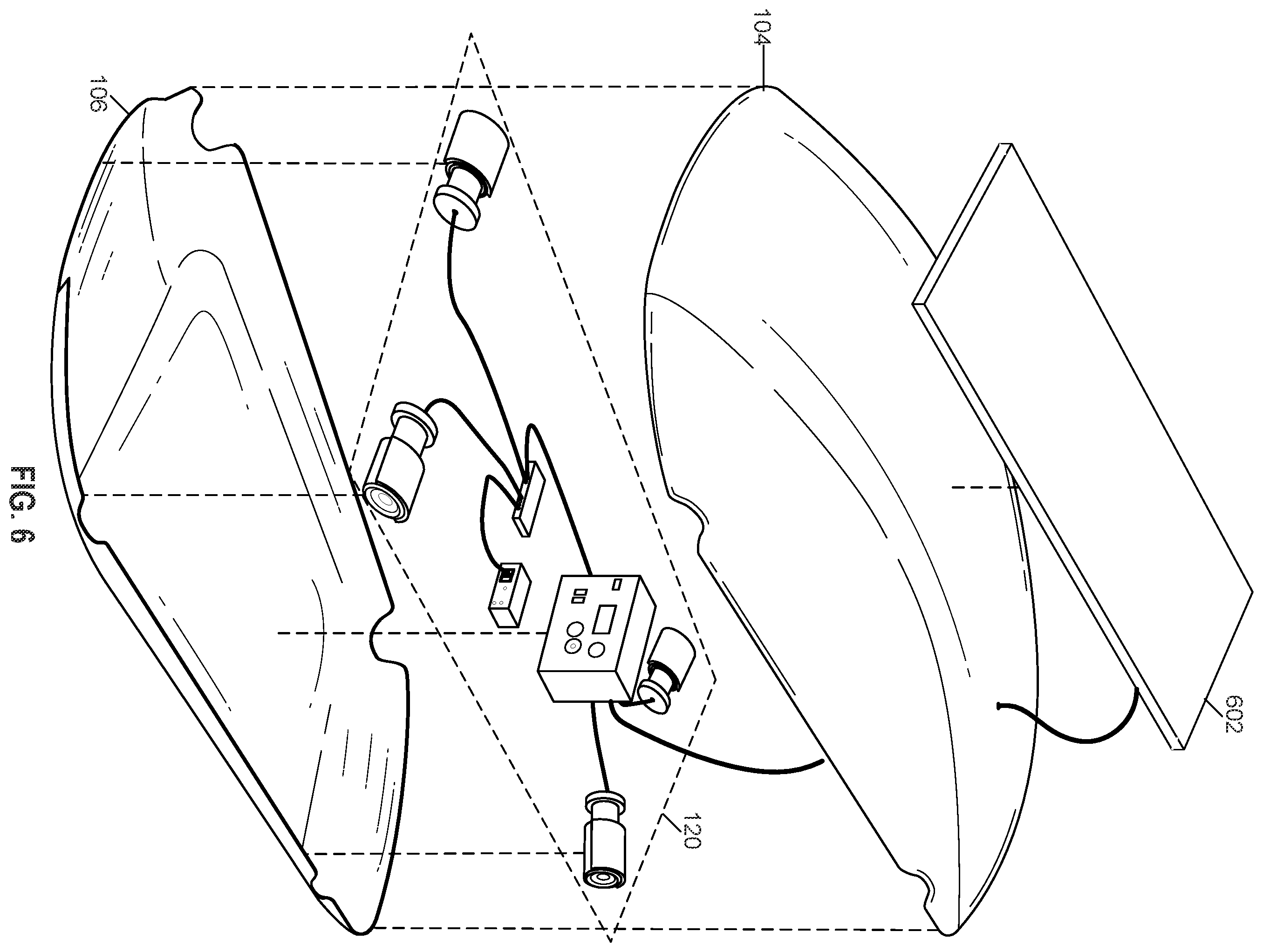 Patent US12602902 Figure 8 – Surveillance container for vehicle roof