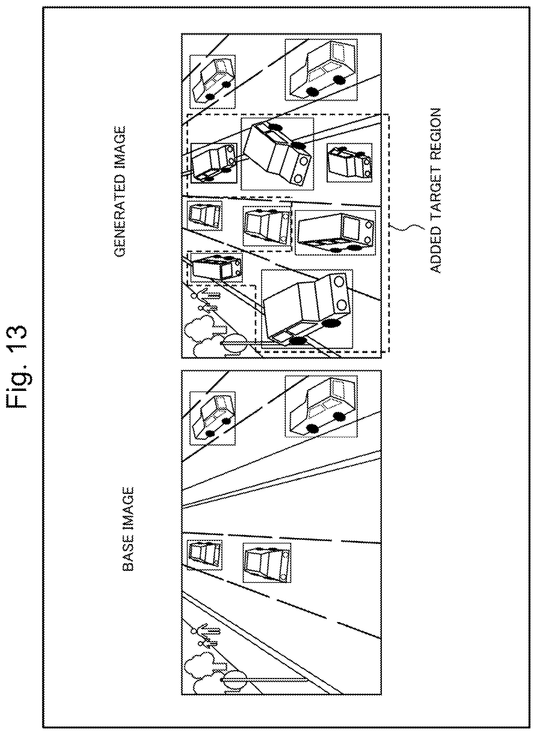 Patent US12602908 Figure 13 – Information processing device, information processing method, and a non-transitory computer readable recording medium including selecting a base image including a target region with an object subject to machine learning and for combination with another target region in another image to include in a dataset for training a machine learning model