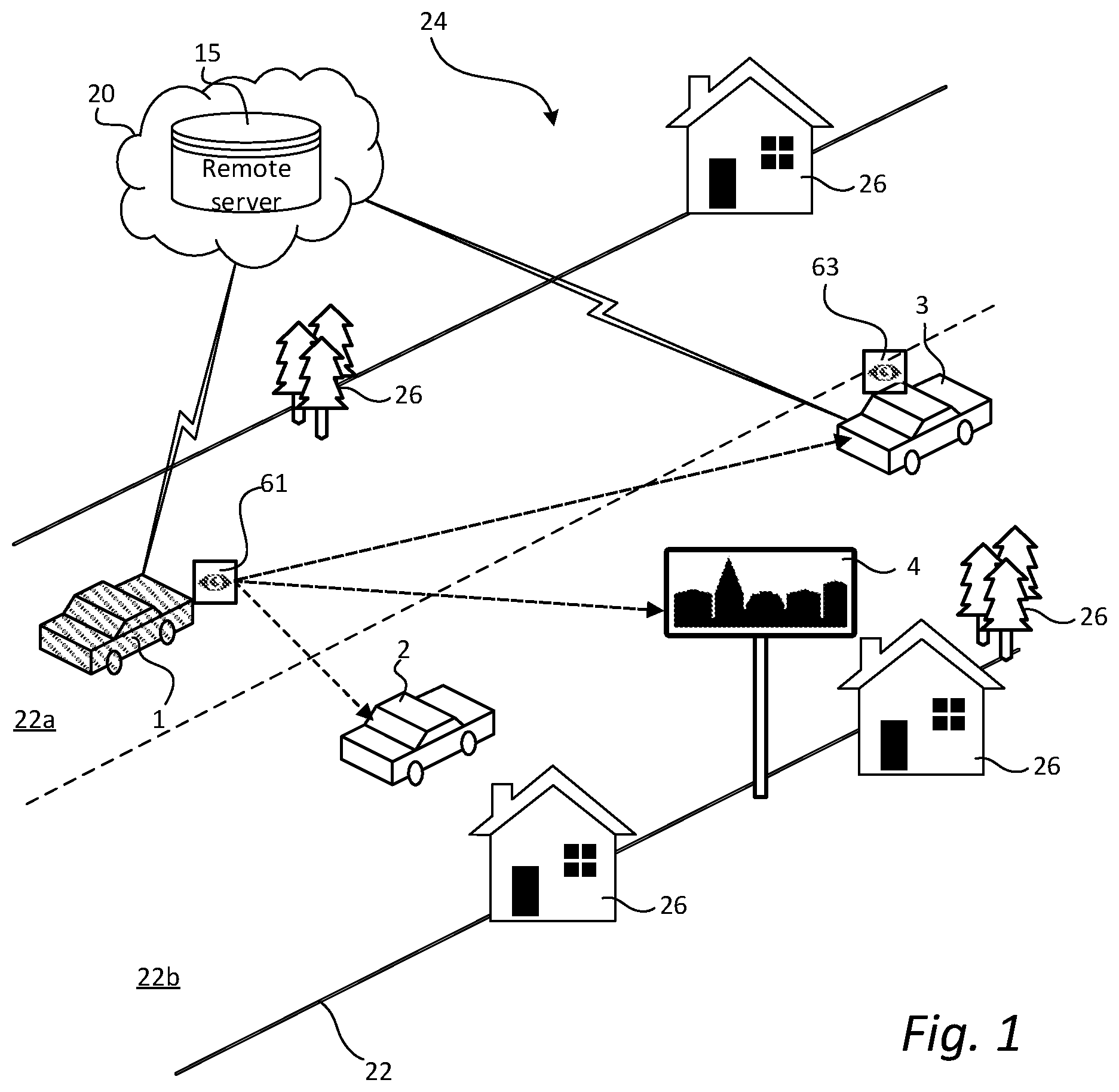 Patent US12602931 Figure 1 – Identification of unknown traffic objects