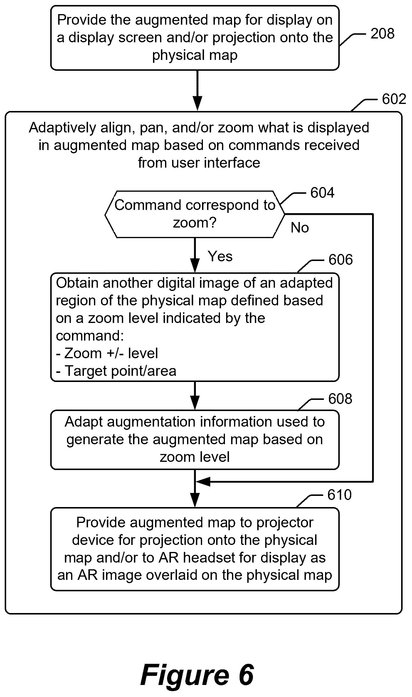 Patent US12602948 Figure 7 – Generating computer augmented maps from physical maps
