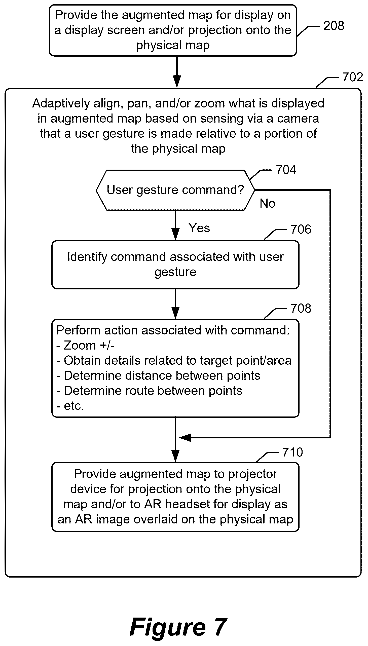 Patent US12602948 Figure 8 – Generating computer augmented maps from physical maps