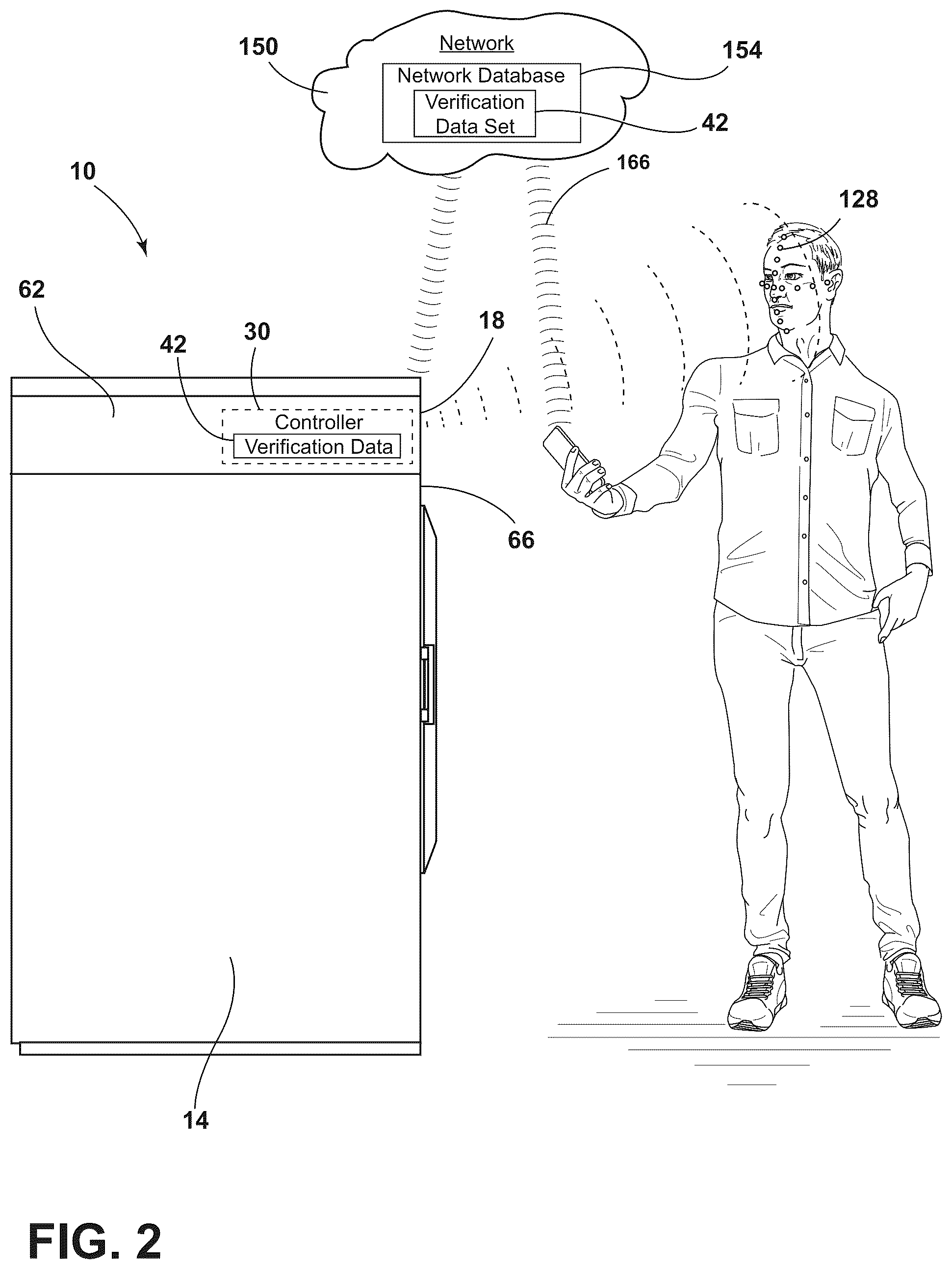 Patent US12602951 Figure 2 – Appliance having a customizable user profile