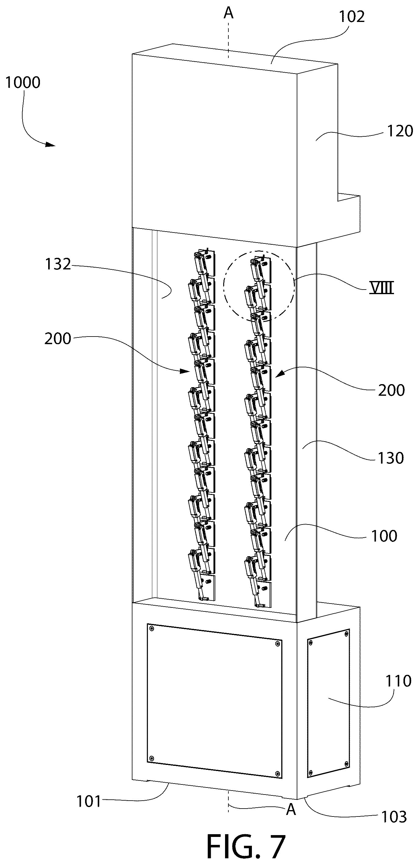 Patent US12602960 Figure 7 – Retail security system