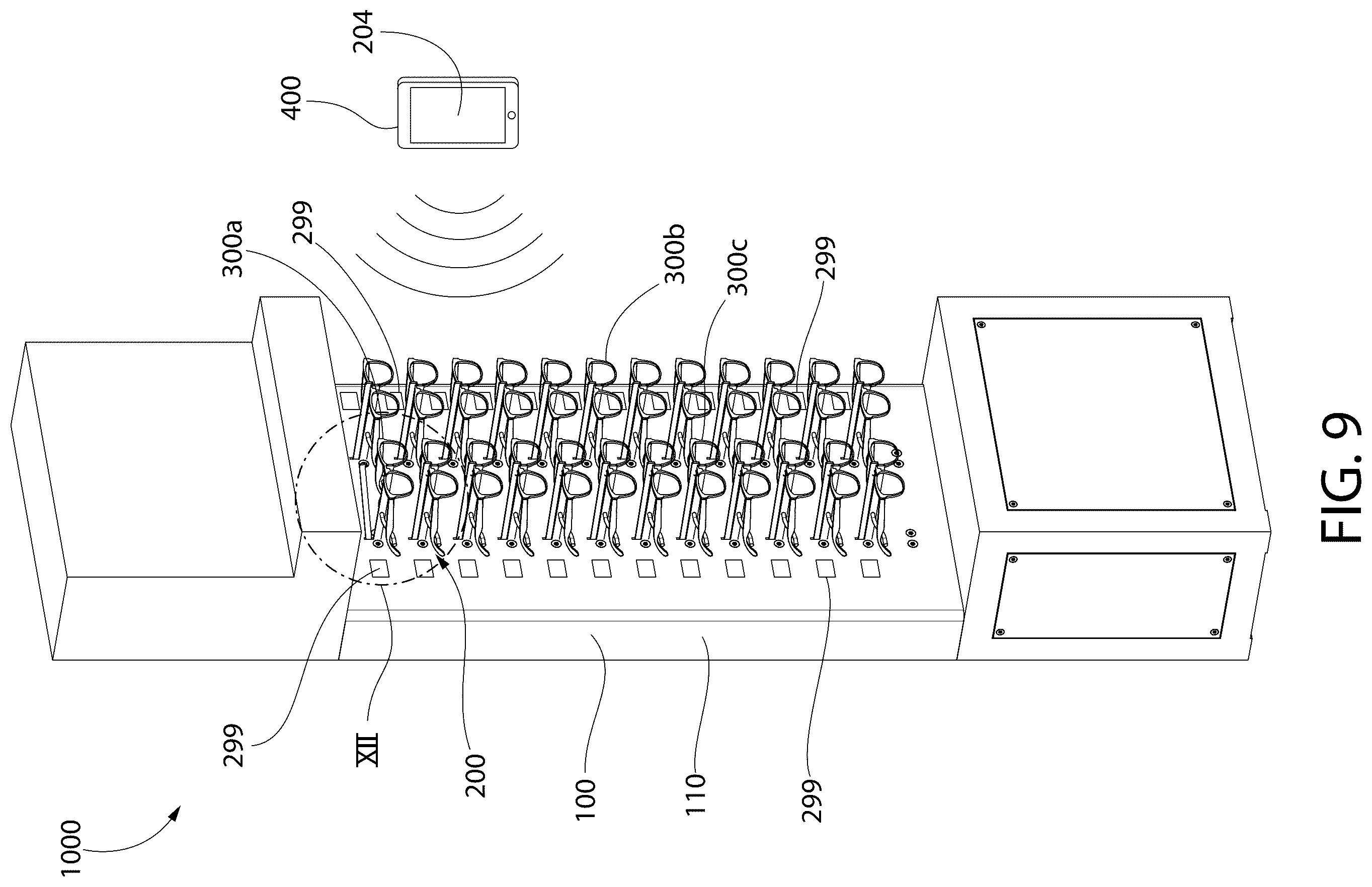 Patent US12602960 Figure 9 – Retail security system