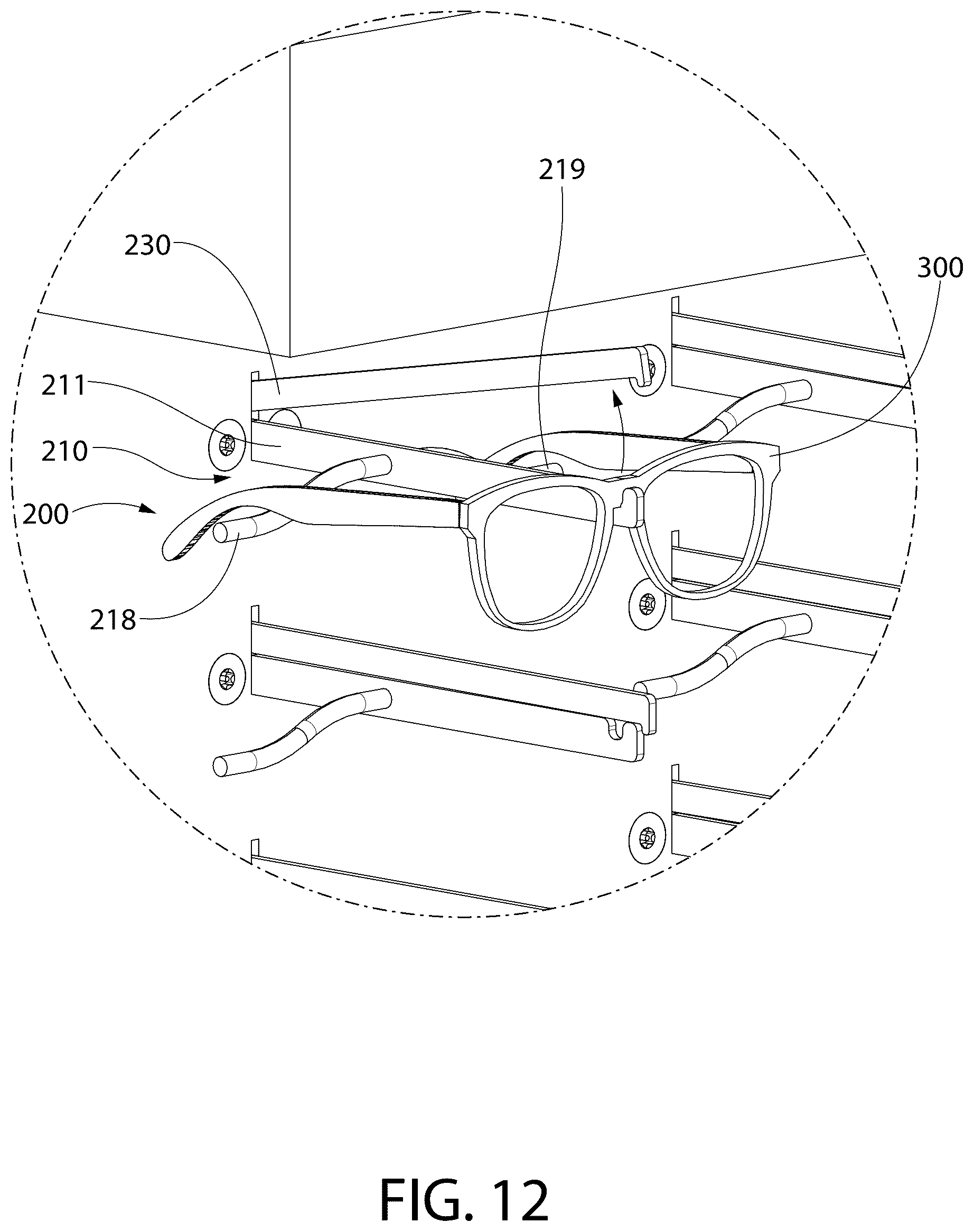Patent US12602960 Figure 12 – Retail security system