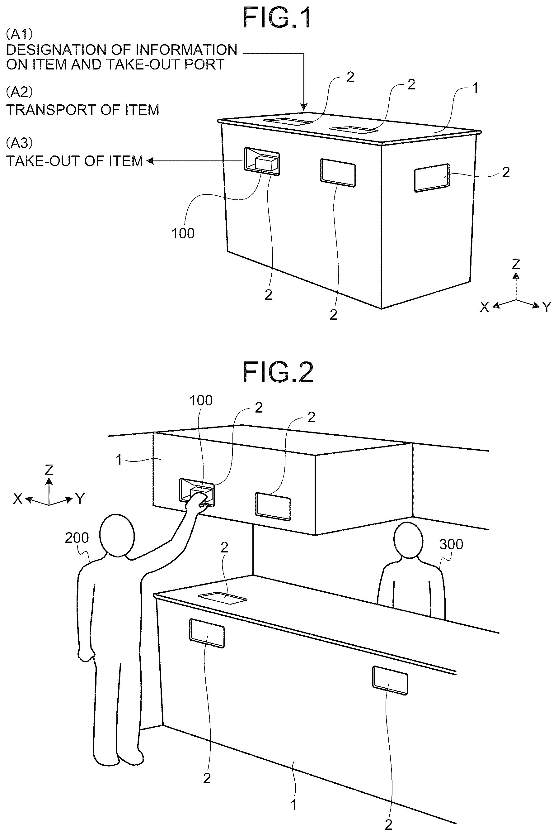 Patent US12602964 — Item take-out apparatus and item take-out system — Figure 1