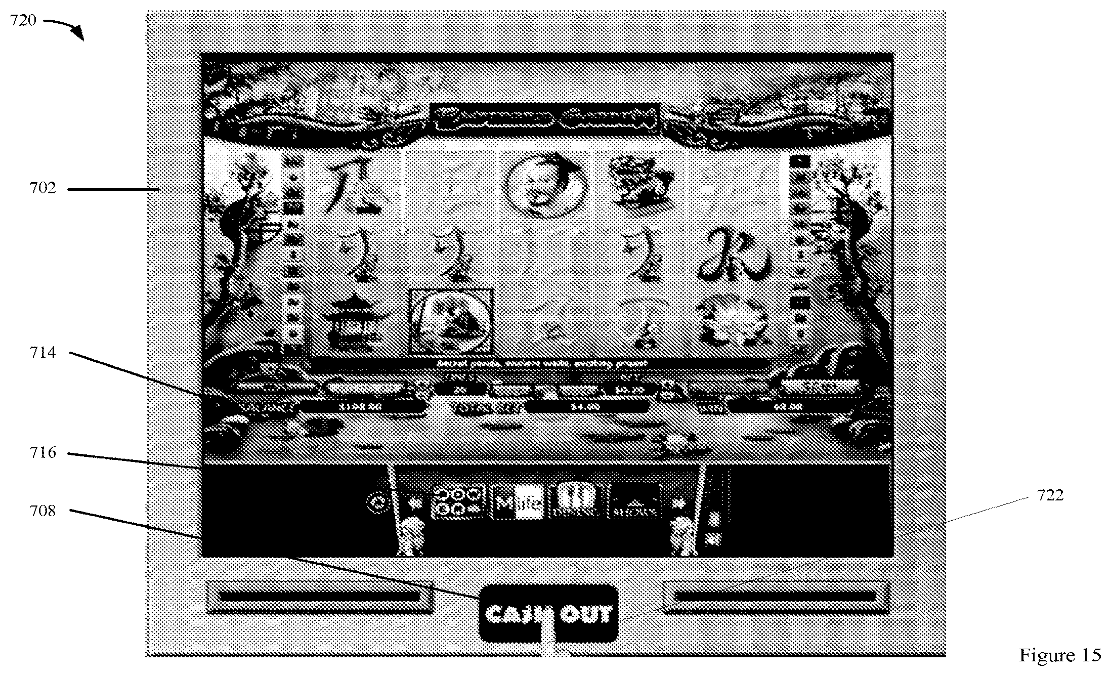 Patent US12602965 Figure 16 – Lottery games on an electronic gaming machine