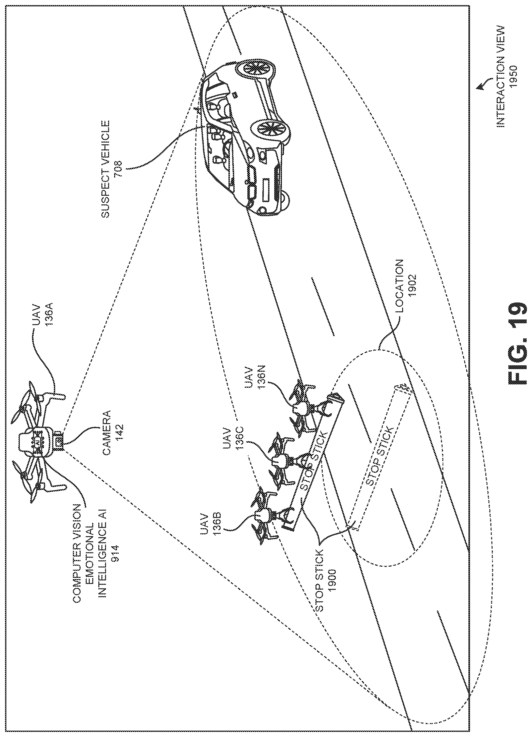 Patent US12602971 Figure 19 – Visual sensor of a tactical gear to use facial recognition technology to identify a person of interest and to cause a responsive device on the tactical gear to notify a wearer