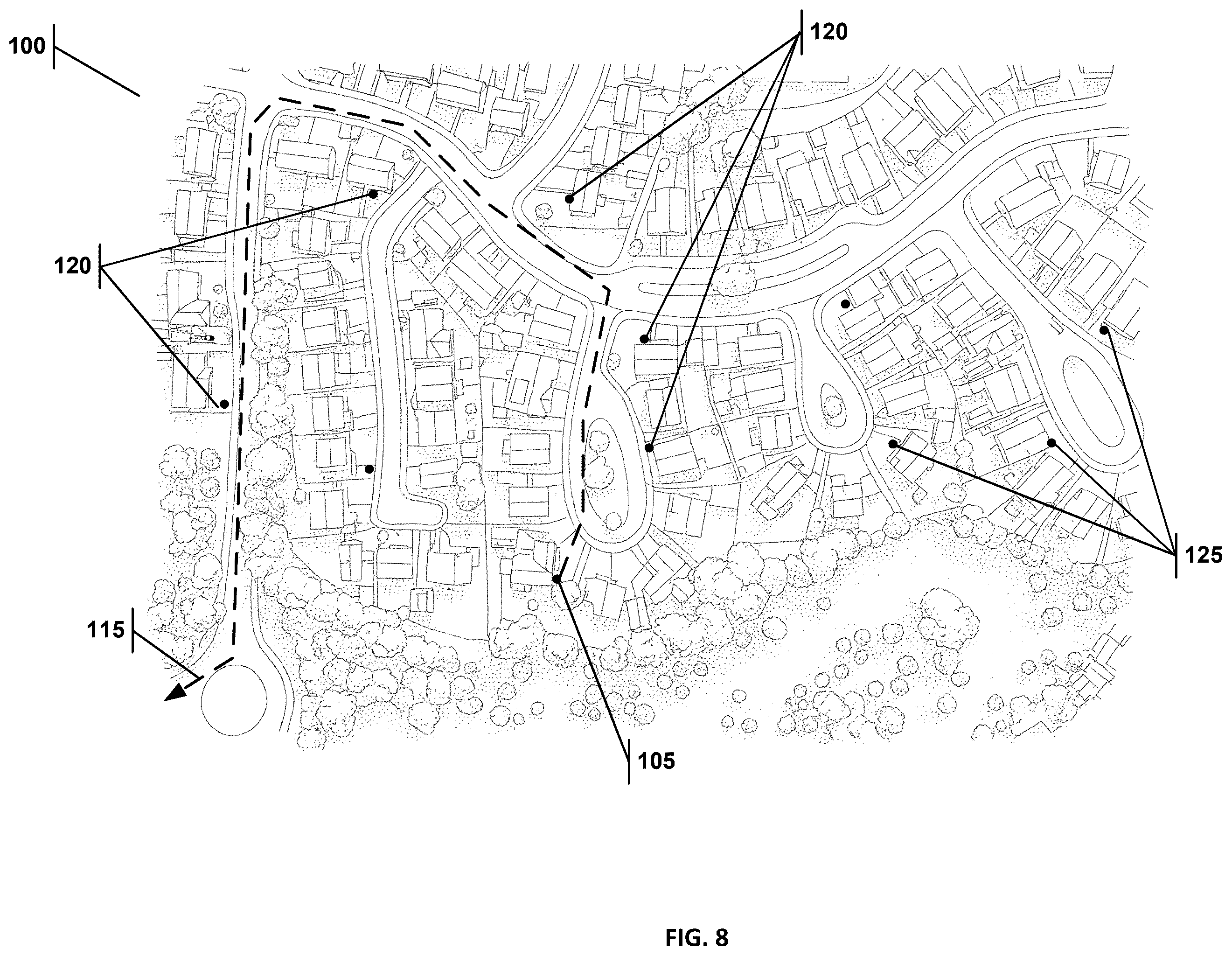 Patent US12602972 Figure 8 – Decoy package alarm for theft deterrence