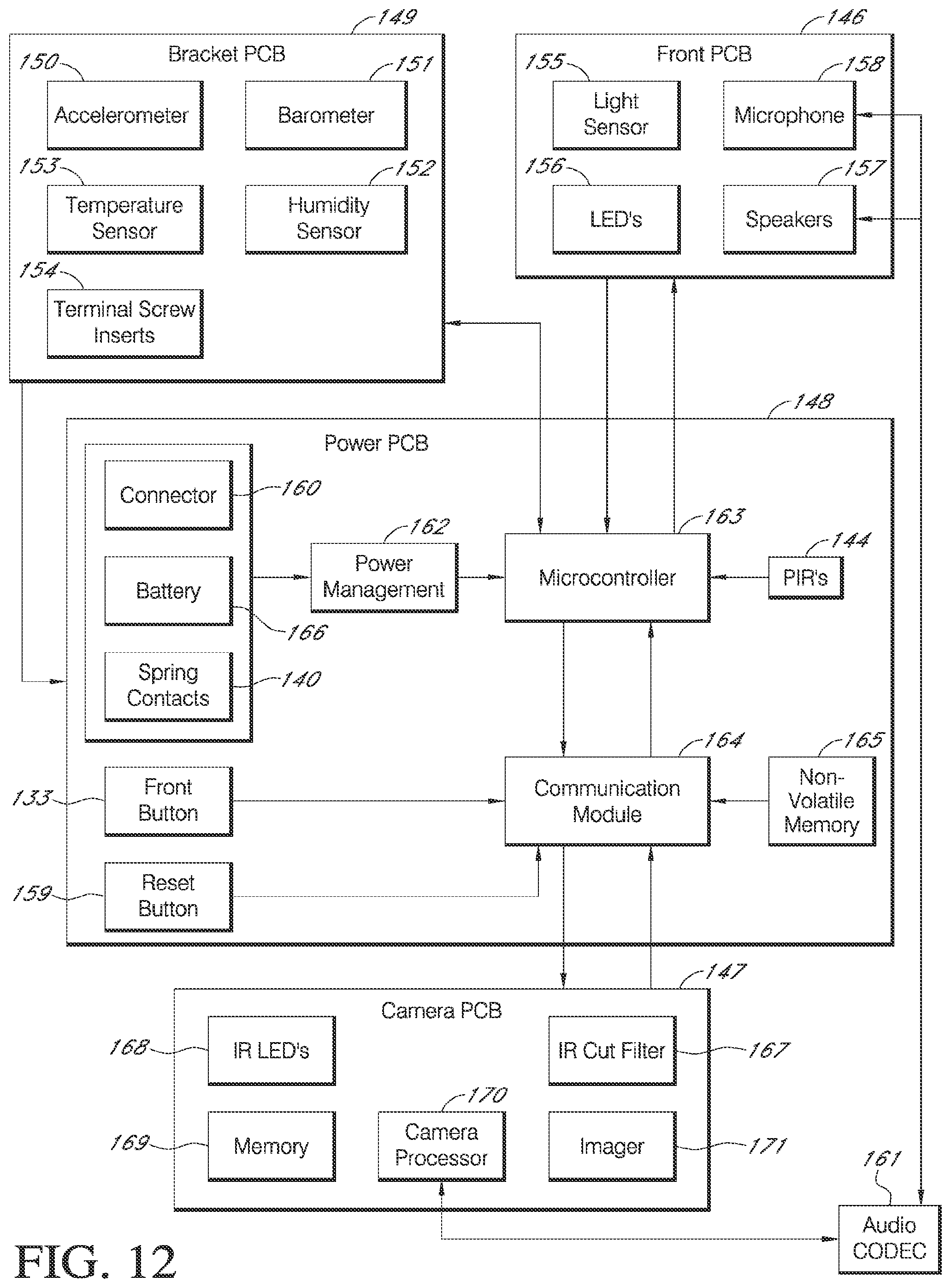Patent US12602973 Figure 12 – Configurable motion detection and alerts for audio/video recording and communication devices