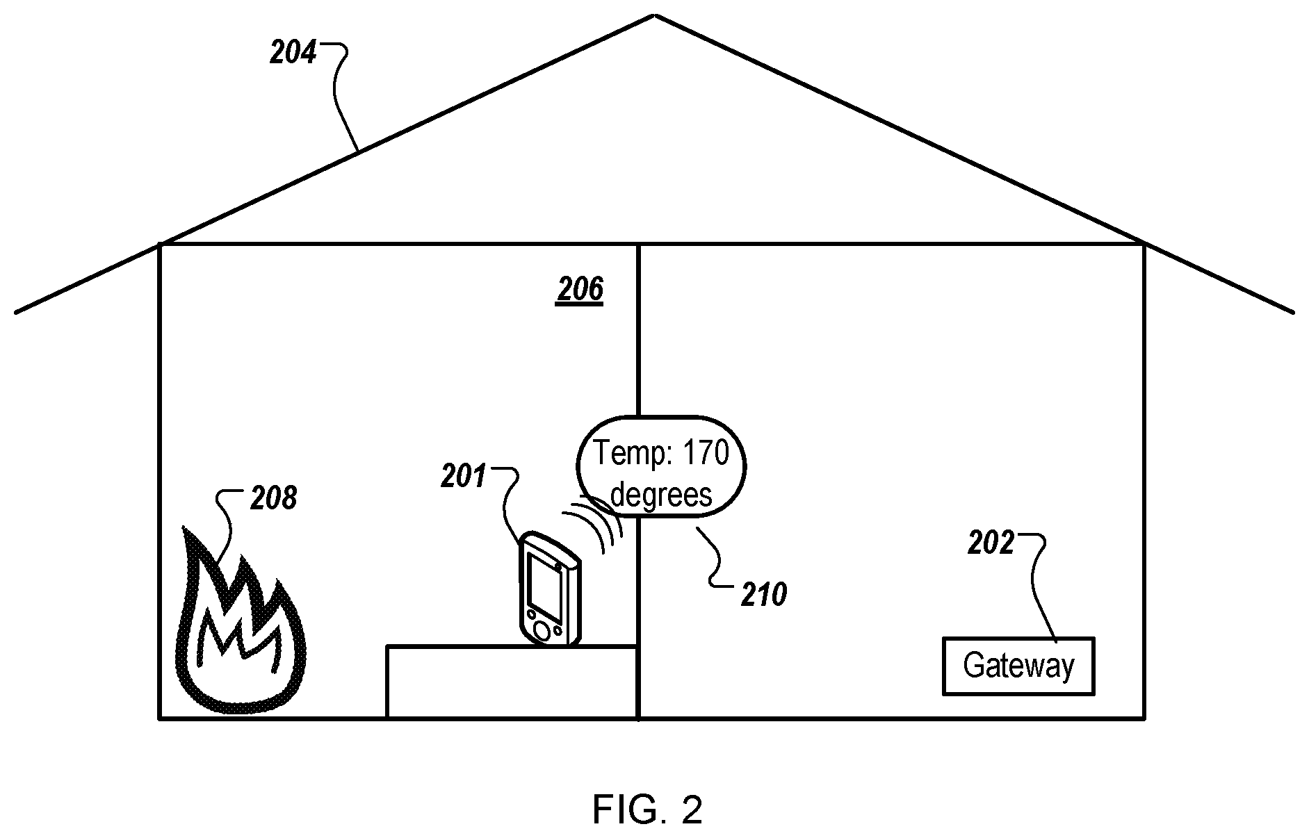 Patent US12602977 Figure 2 – Mobile device as a security system component