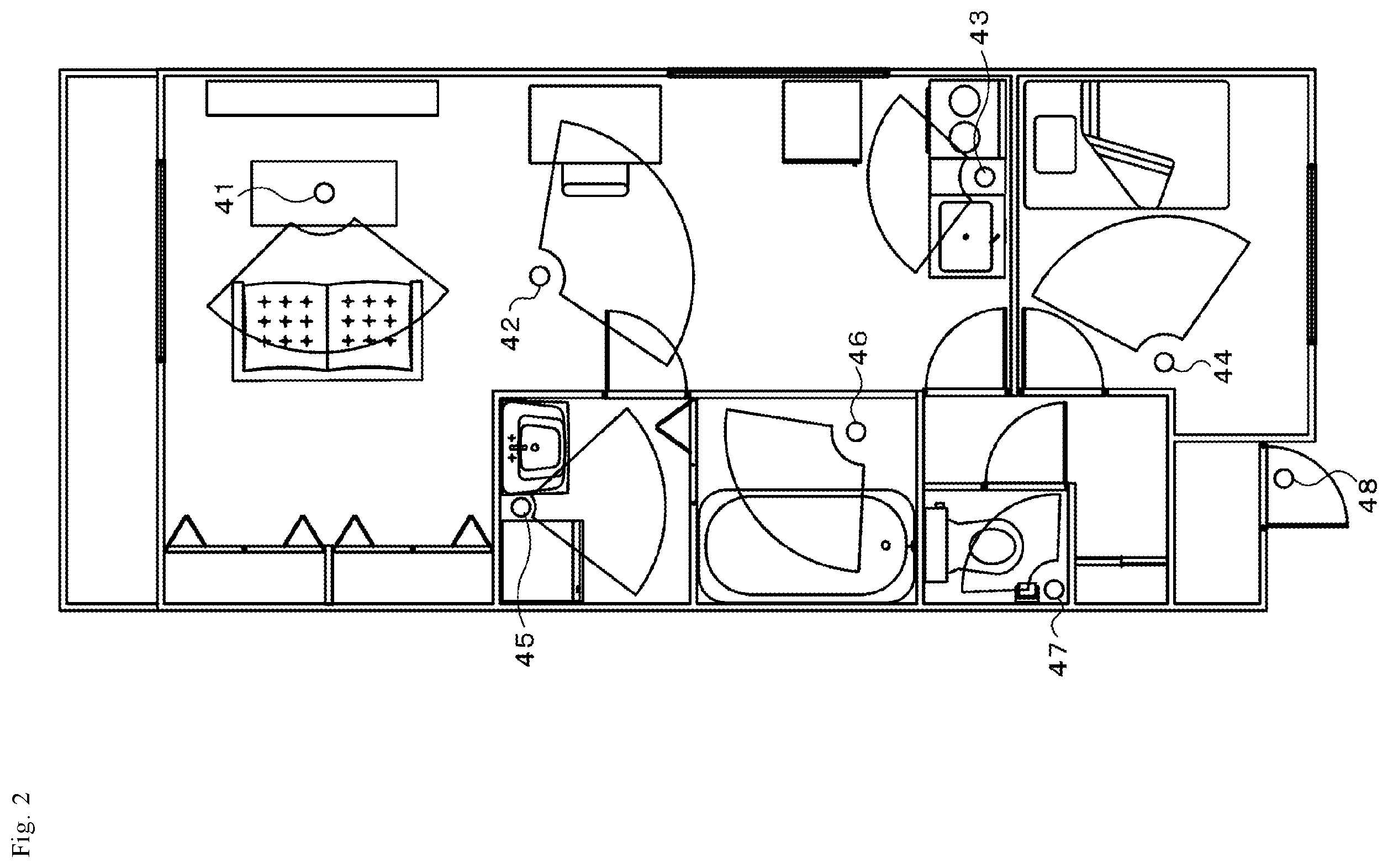 Patent US12602981 Figure 2 – Action monitoring system and action monitoring method