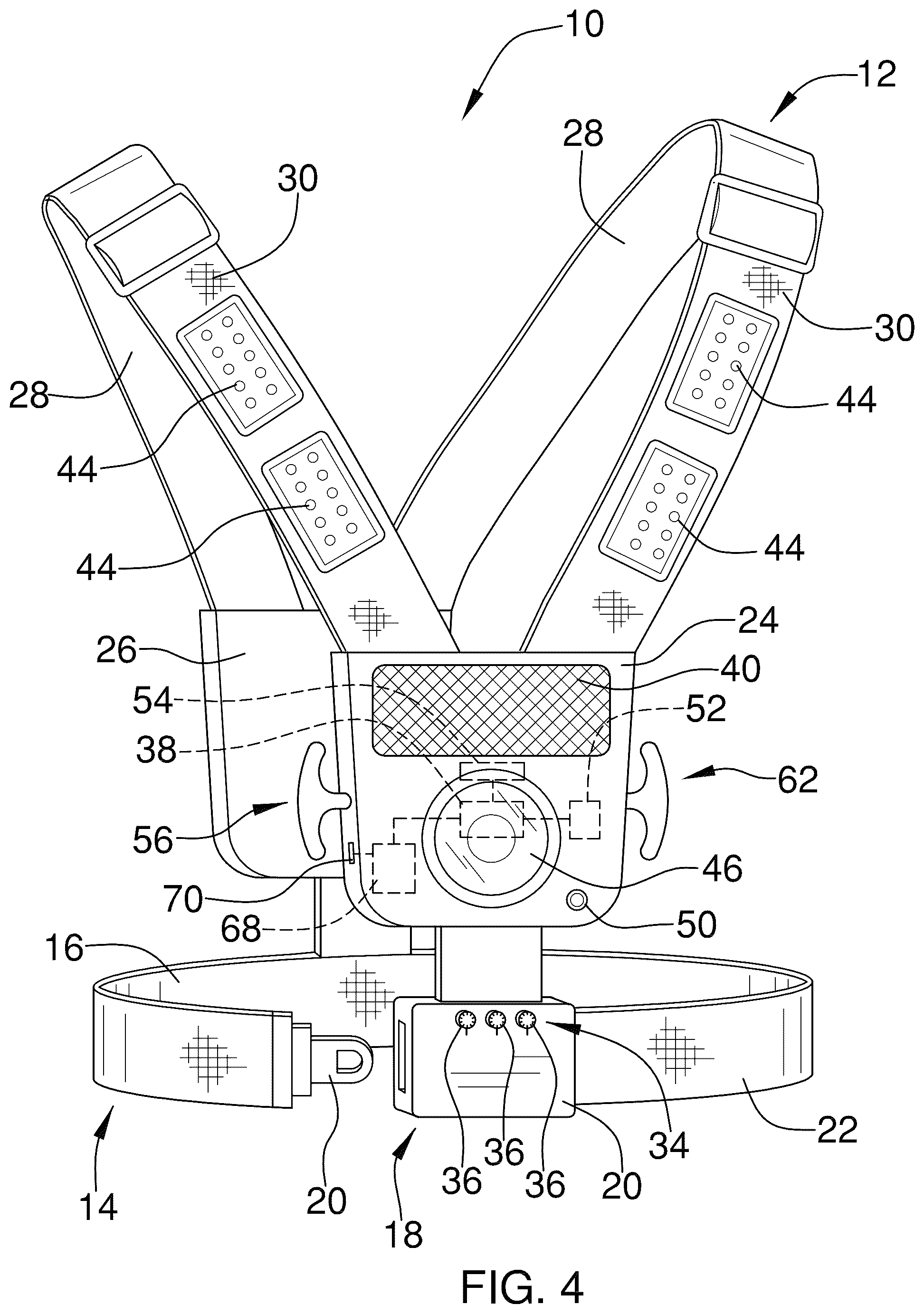 Patent US12602987 Figure 4 – Emergency alert garment