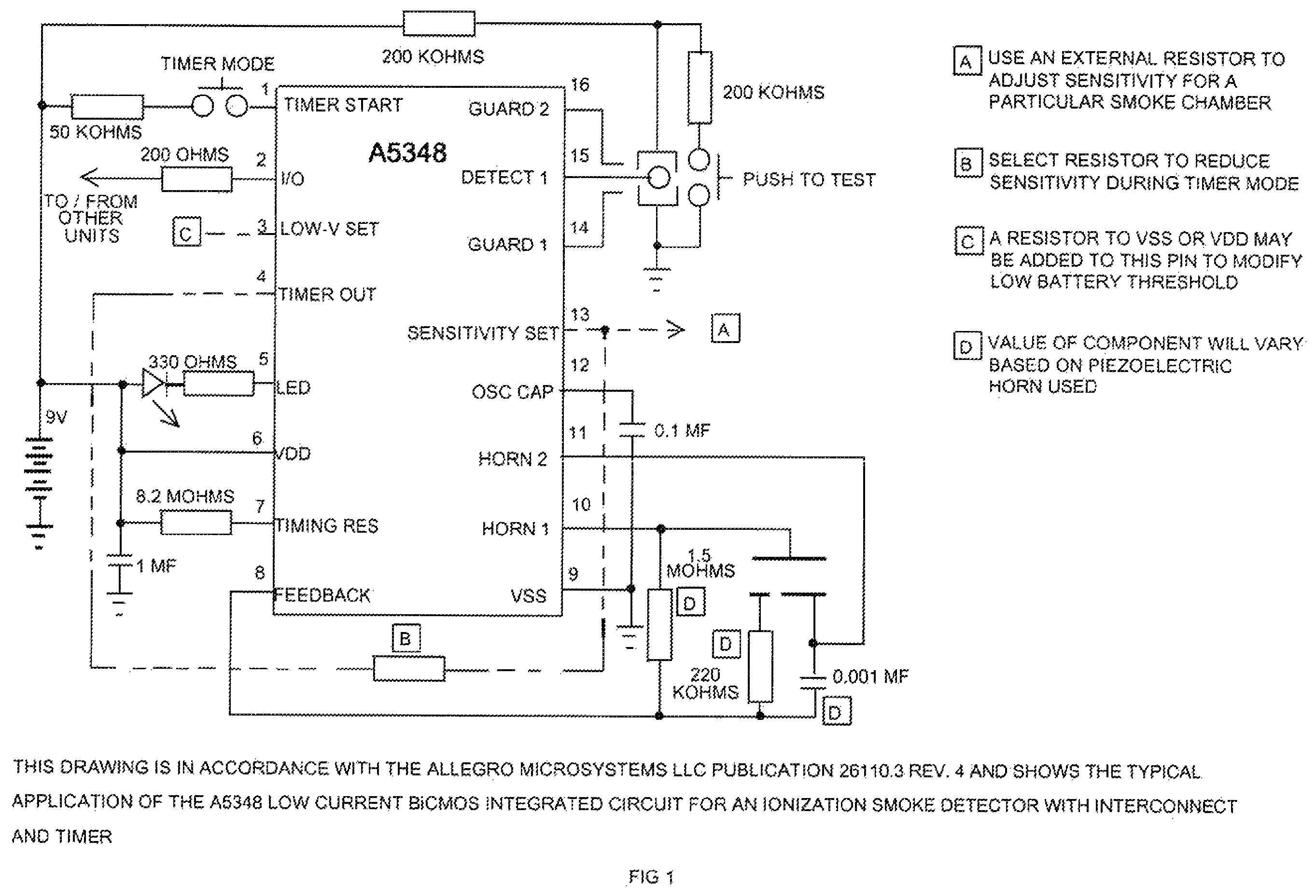 Patent US12602988 Figure 1 – Testing of detection and warning functions of interconnected smoke, heat and carbon monoxide alarms by single person