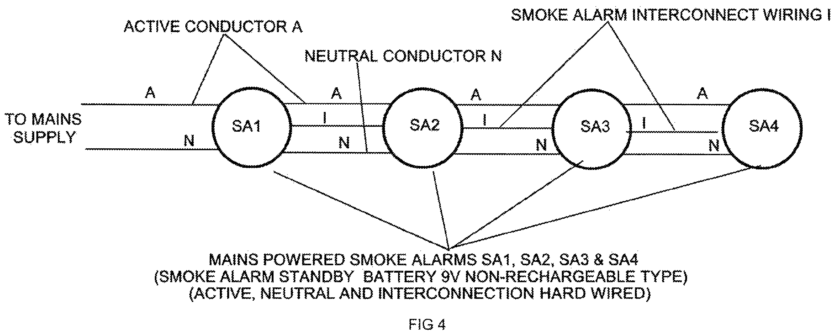 Patent US12602988 Figure 4 – Testing of detection and warning functions of interconnected smoke, heat and carbon monoxide alarms by single person
