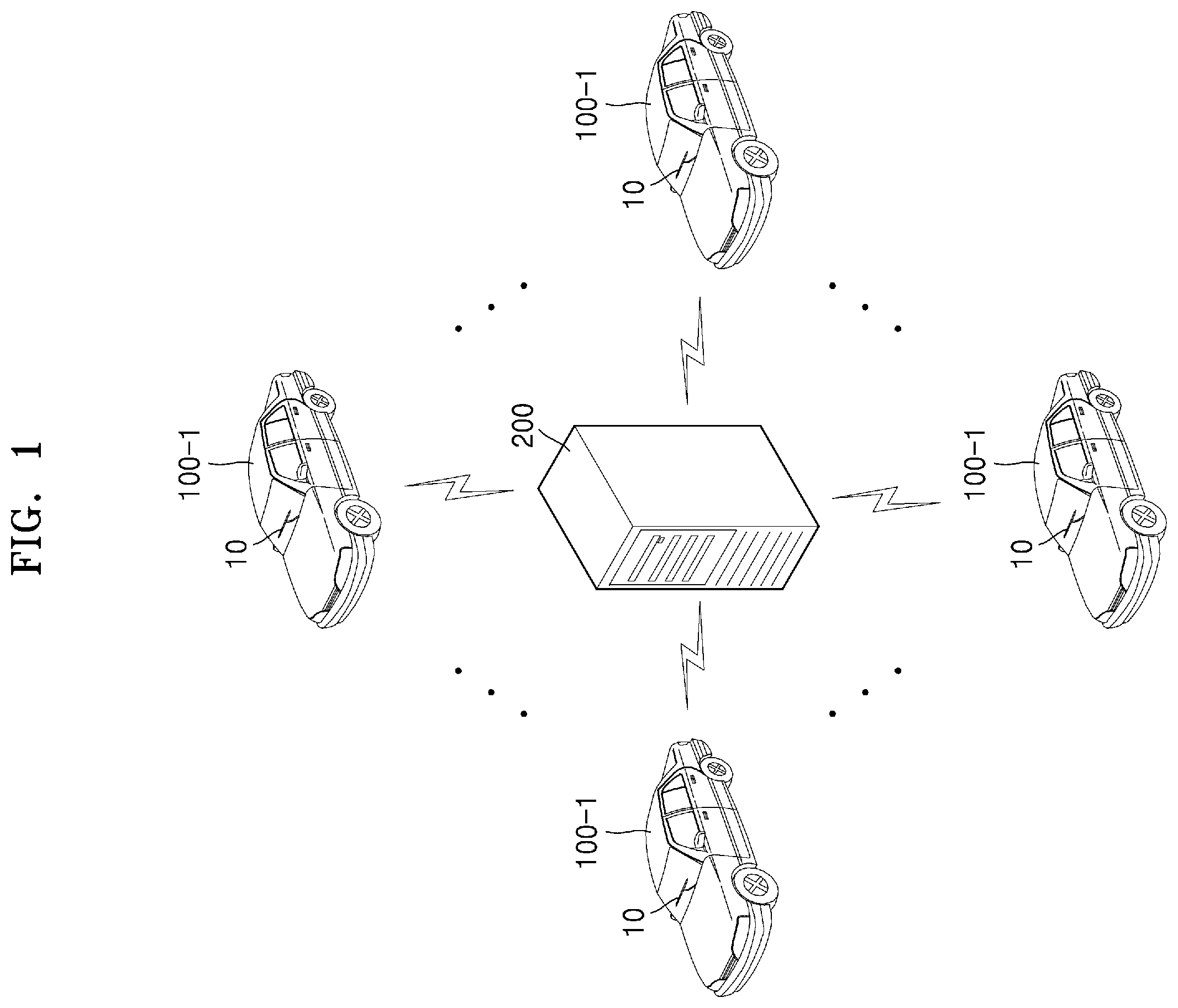 Patent US12602991 — Method for generating traffic flow statistical data by using wiper operation information of vehicle, method for calculating estimated time of arrival of vehicle by using traffic flow statistical data generated using wiper operation information of vehicle, and management server used therefor — Figure 1