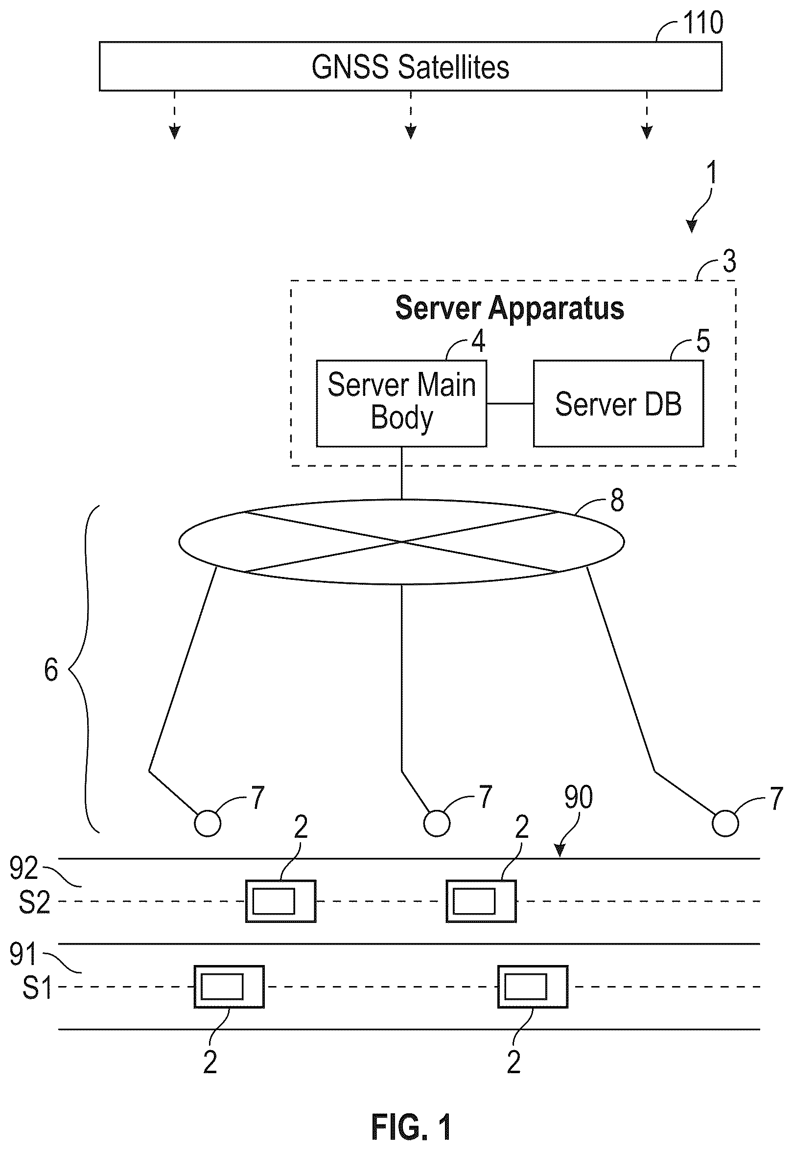 Patent US12602997 Figure 1 – Vehicle traffic control system
