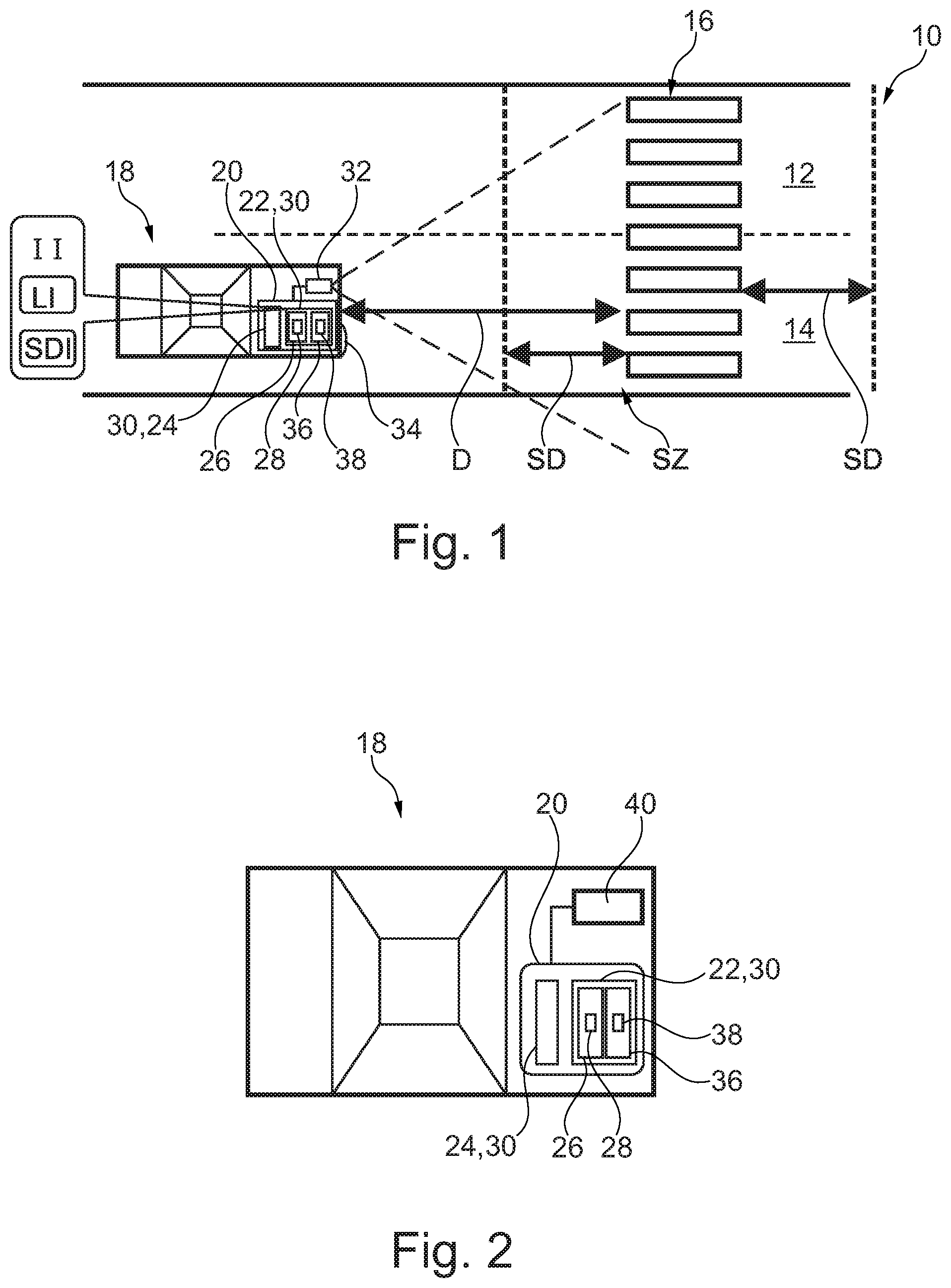 Patent US12603001 Figure 1 – Detecting a non-marked parking space for a vehicle