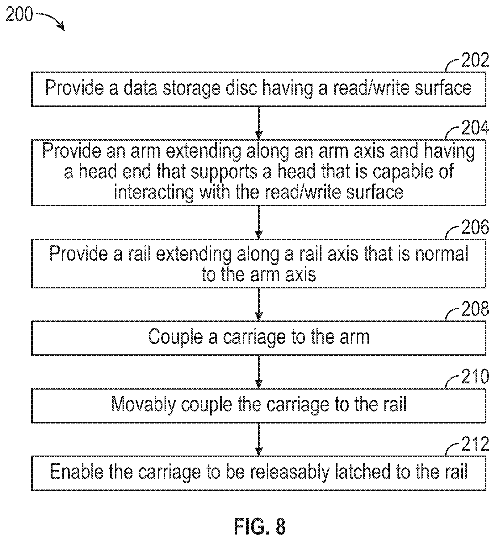 Patent US12603105 Figure 10 – Latch for zero/fixed skew data storage device