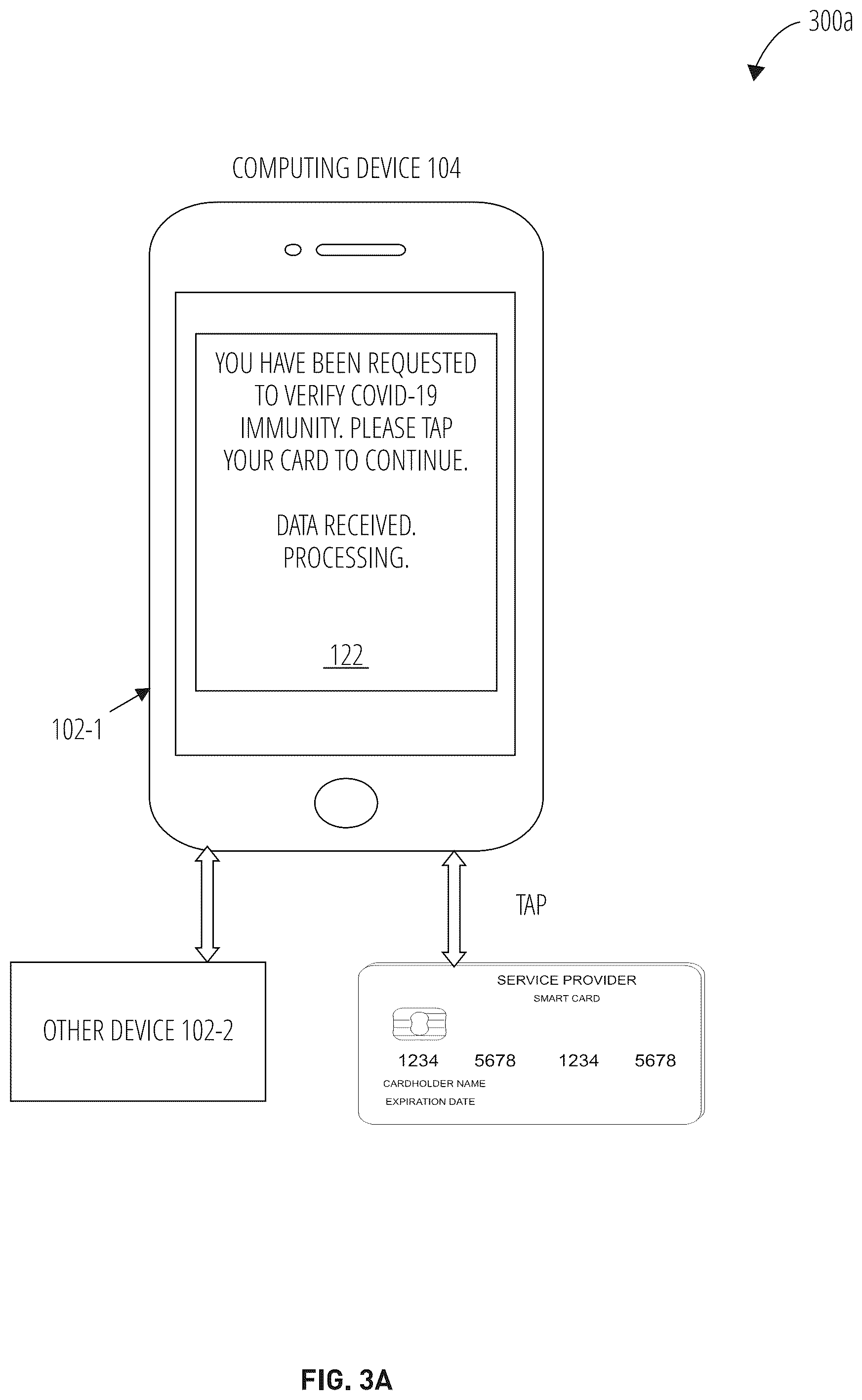Patent US12603163 Figure 6 – Secure verification of medical status using a contactless card