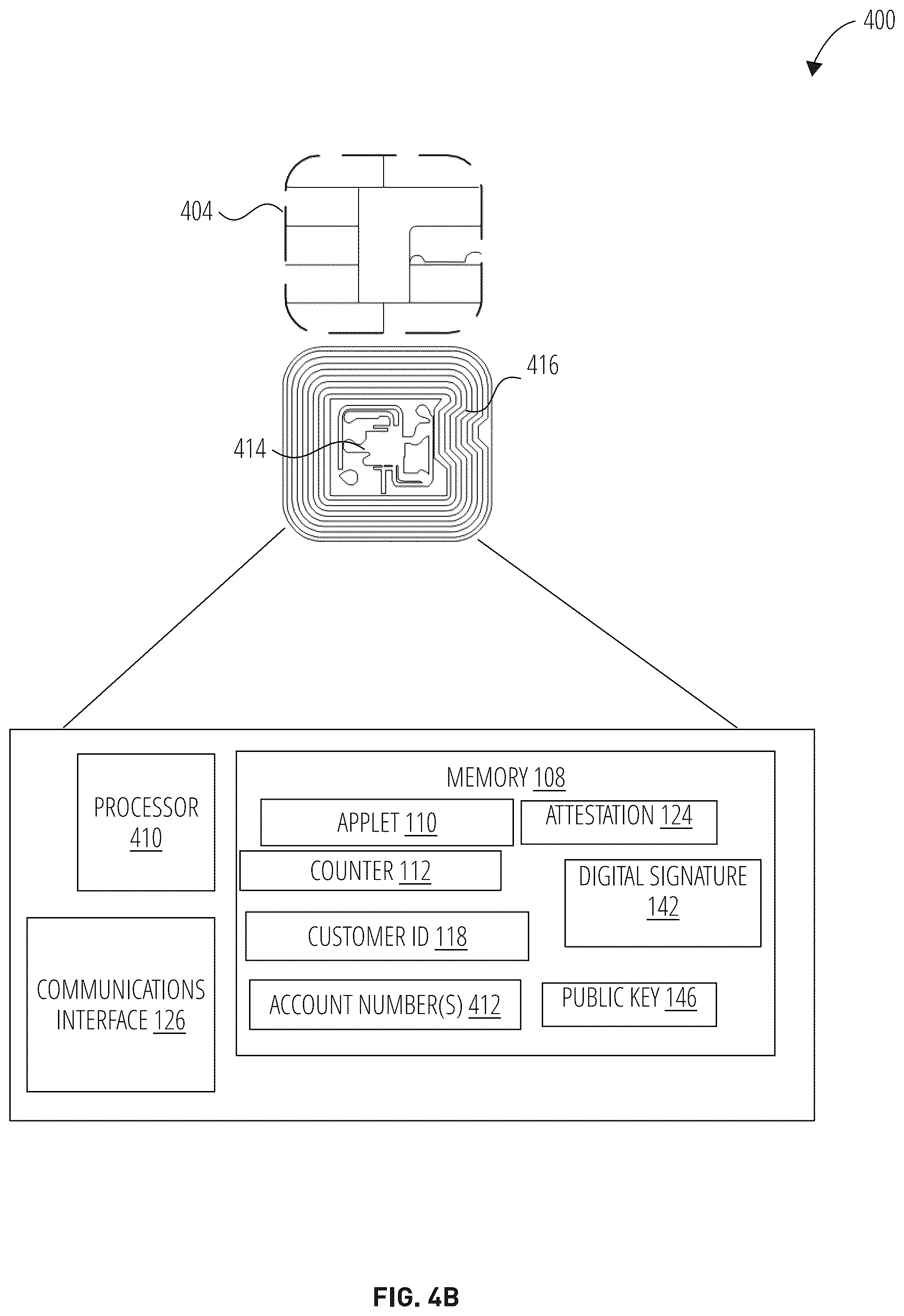 Patent US12603163 Figure 9 – Secure verification of medical status using a contactless card