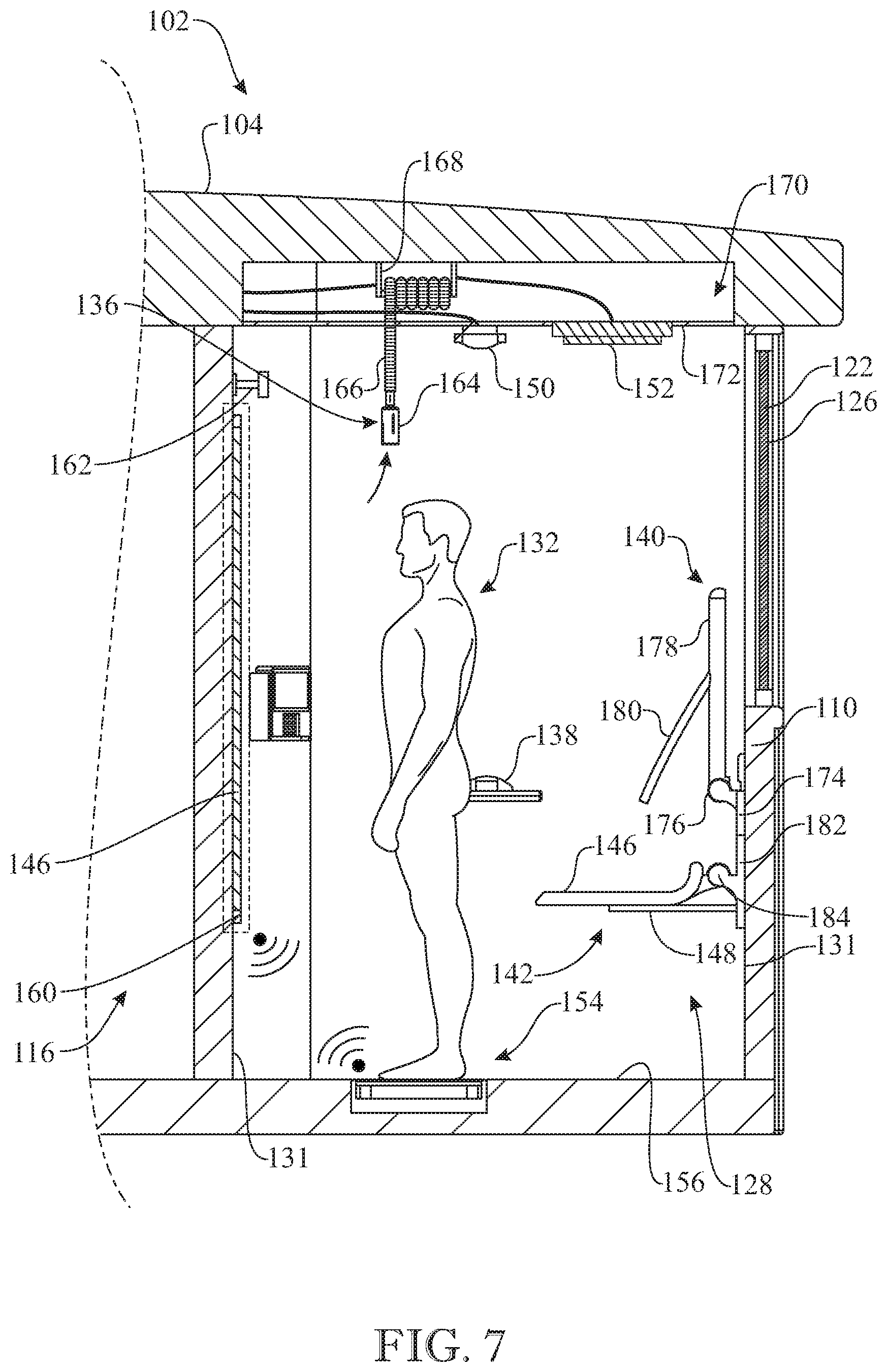 Patent US12603174 Figure 7 – Method for utilizing a medical services kiosk