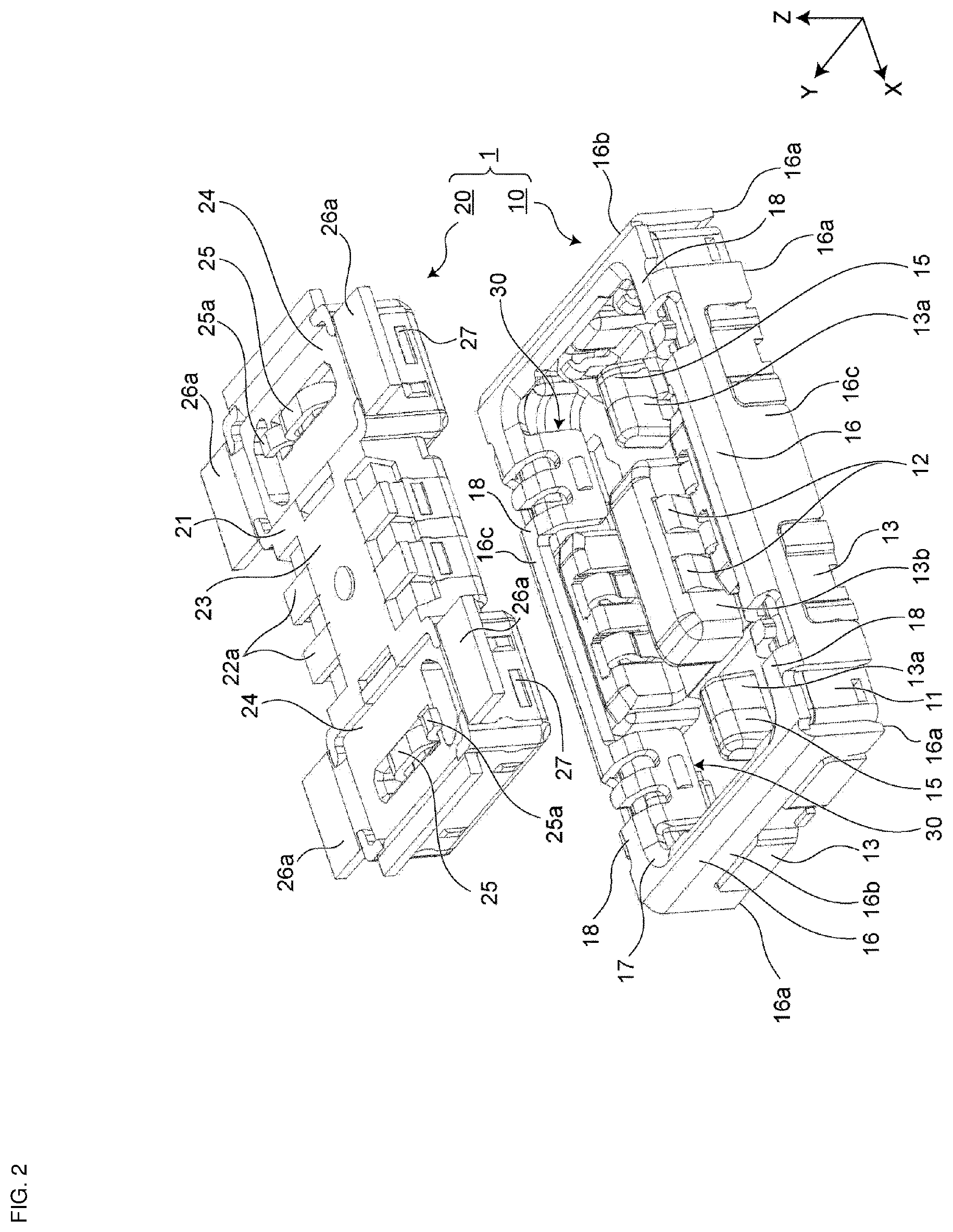 Patent US12603453 Figure 2 – Electrical connector and electrical connector set having the electrical connector