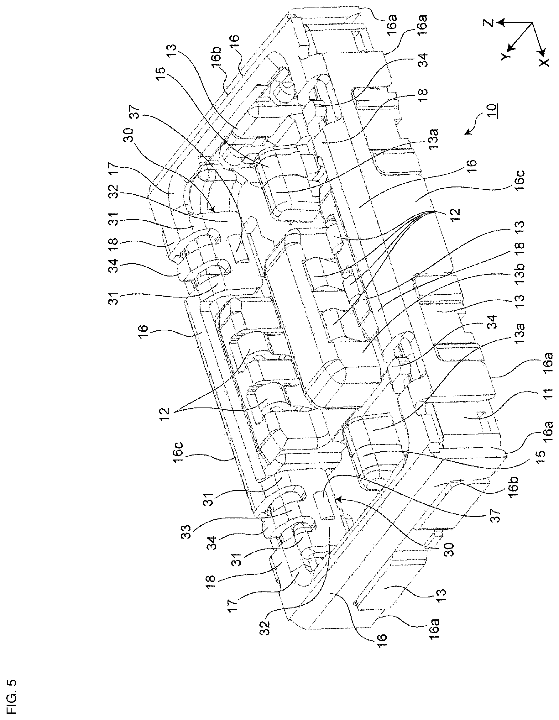 Patent US12603453 Figure 5 – Electrical connector and electrical connector set having the electrical connector