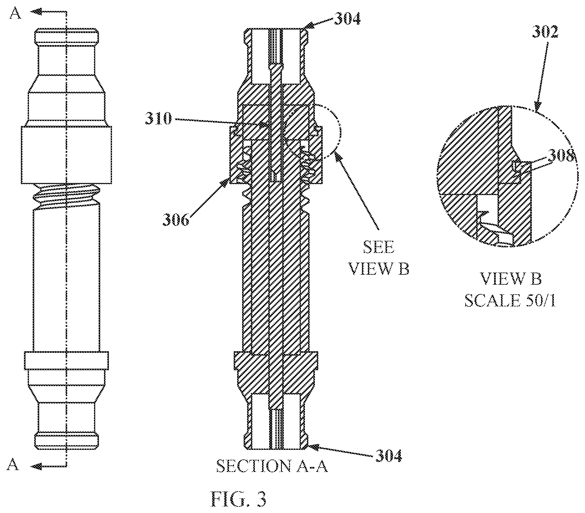 Patent US12603466 Figure 3 – Axially adjustable length radio frequency interconnect
