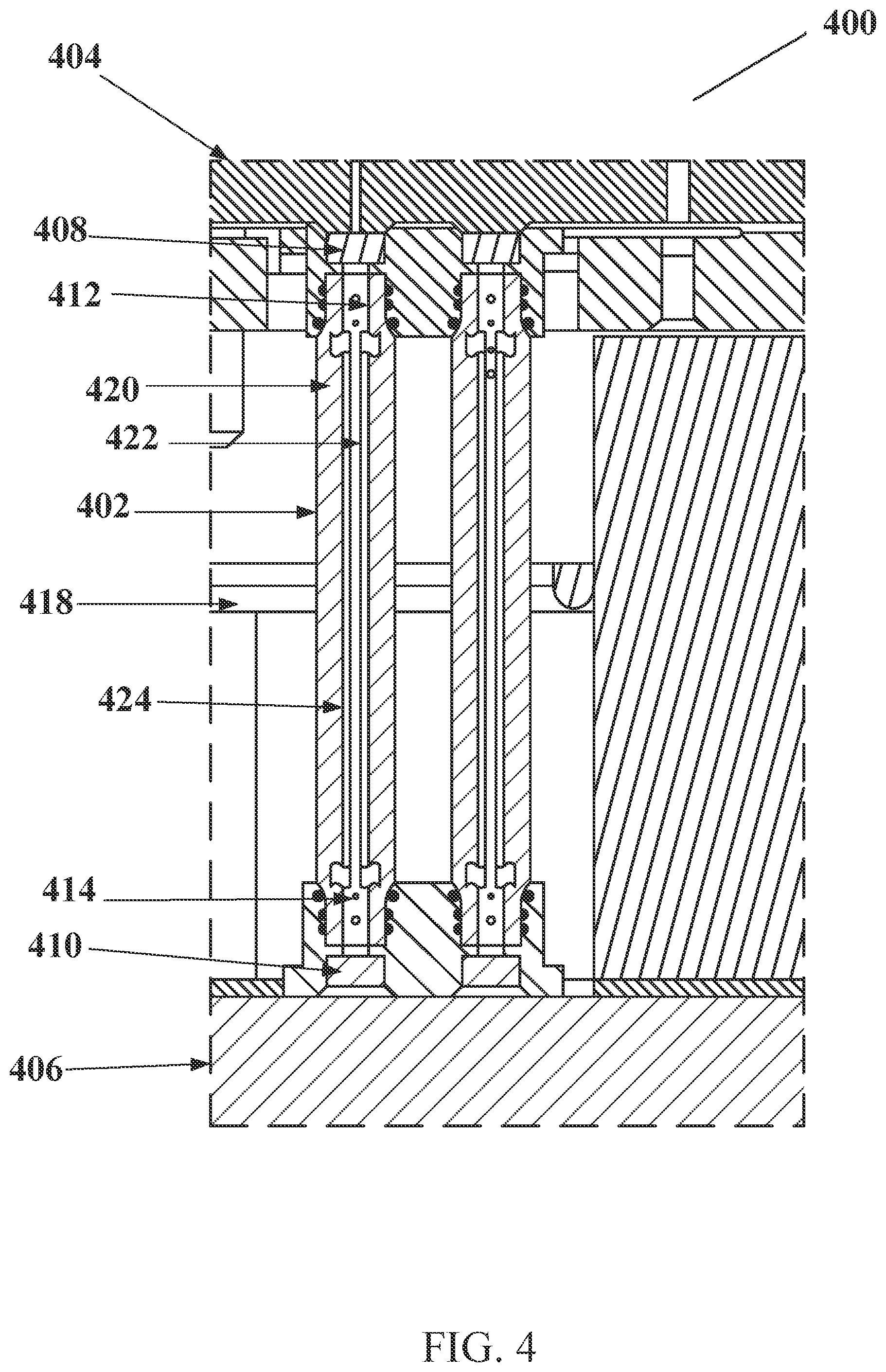 Patent US12603466 Figure 4 – Axially adjustable length radio frequency interconnect