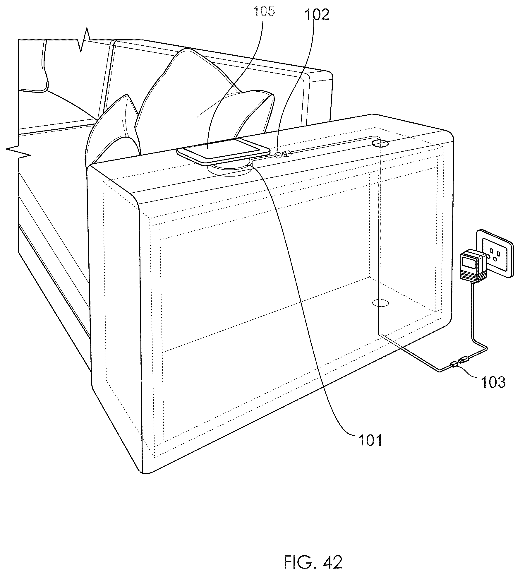 Patent US12603523 Figure 19 – Electronic charging shelf system