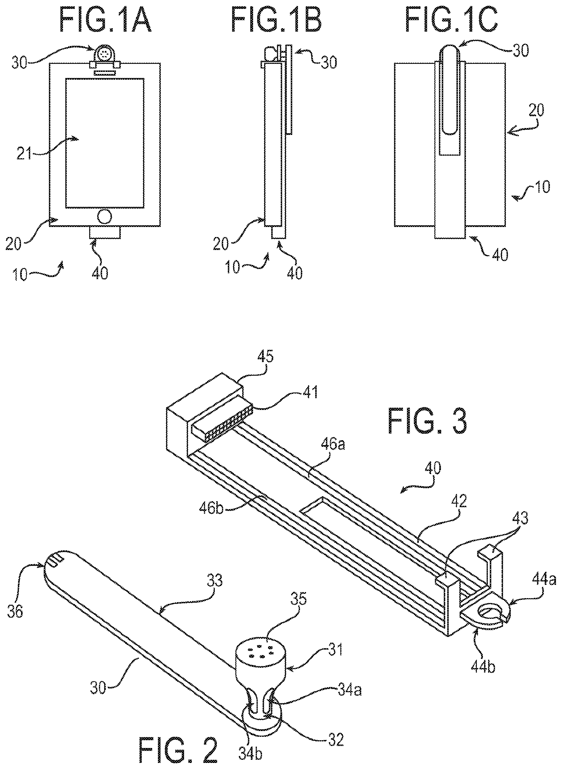 Patent US12610003 Figure 1 – Attachment module for coupling at least one wireless earphone with a mobile device