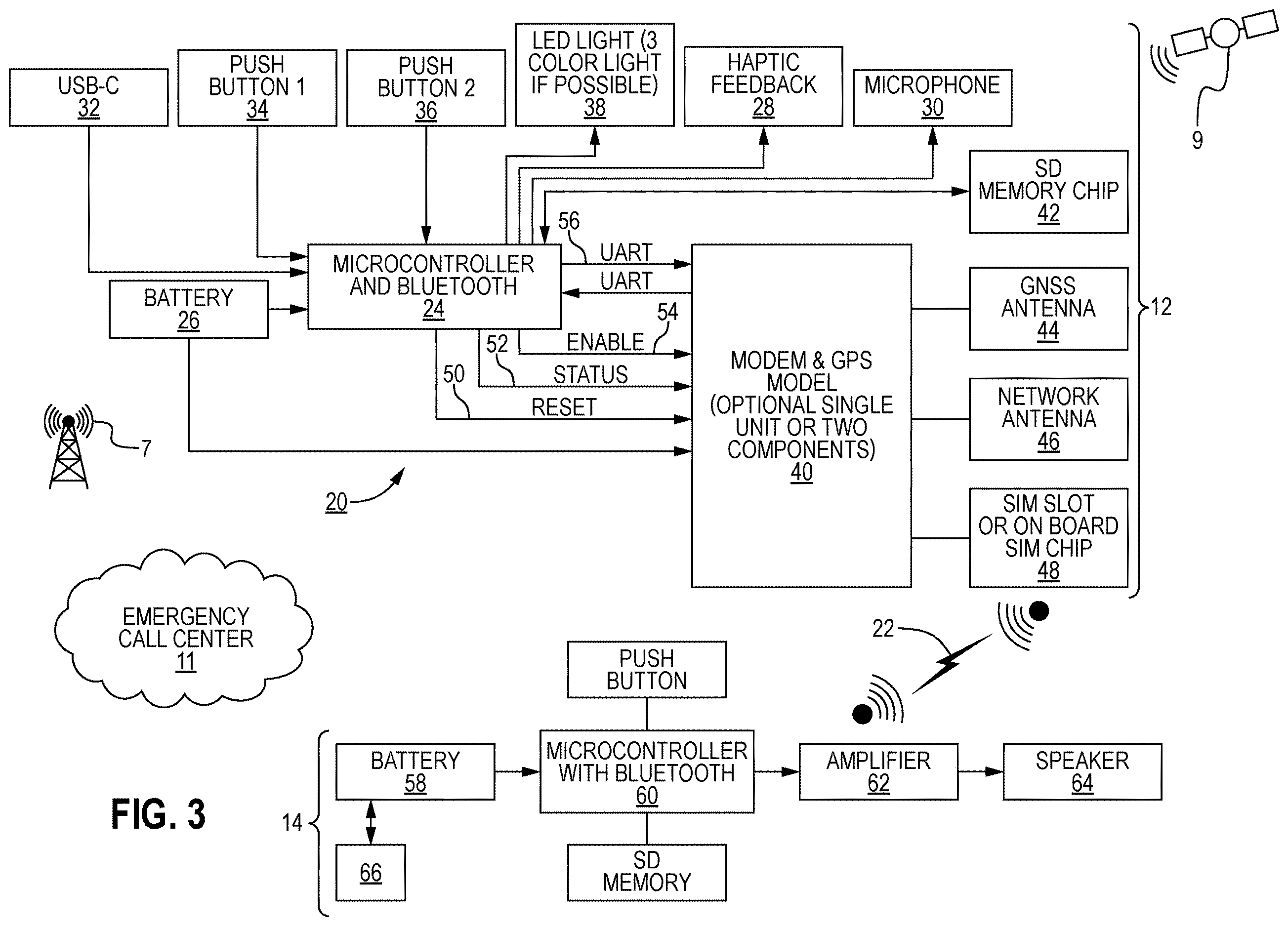 Patent US12610006 Figure 3 – Personal safety system