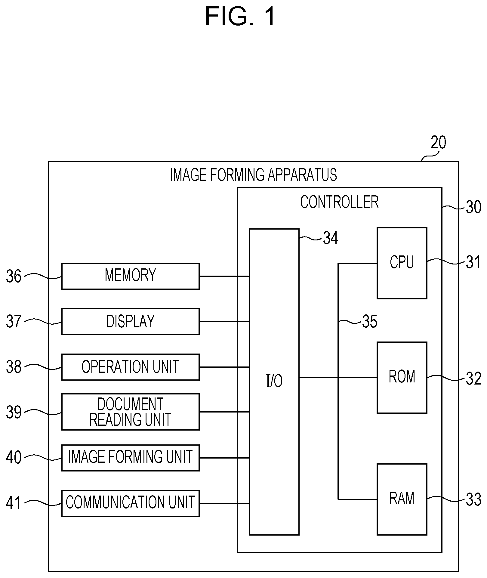 Patent US12610014 Figure 1 – Image processing apparatus with predictive time display and interactive configuration
