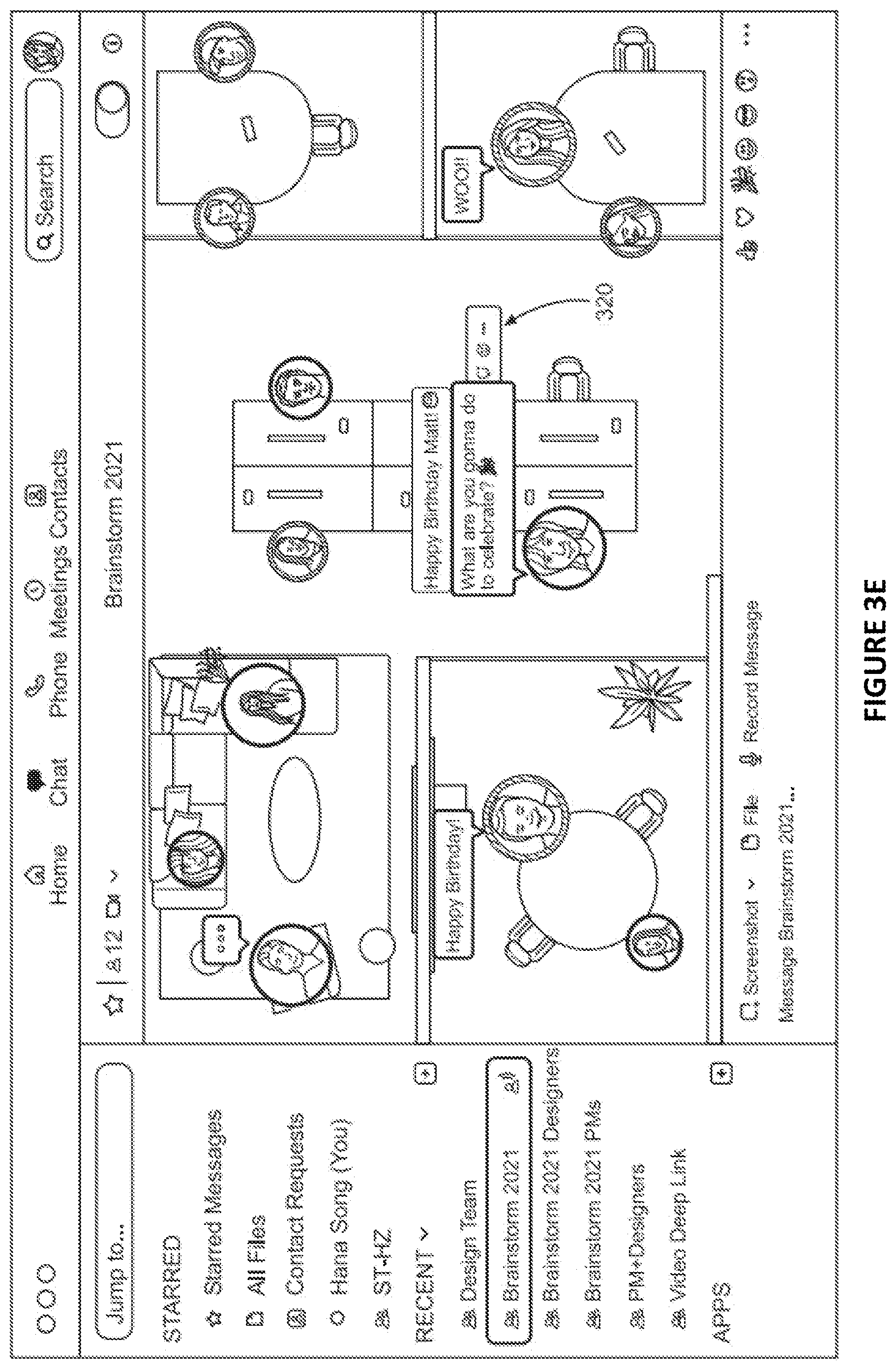 Patent US12610024 Figure 8 – Dynamic background selection in a chat interface